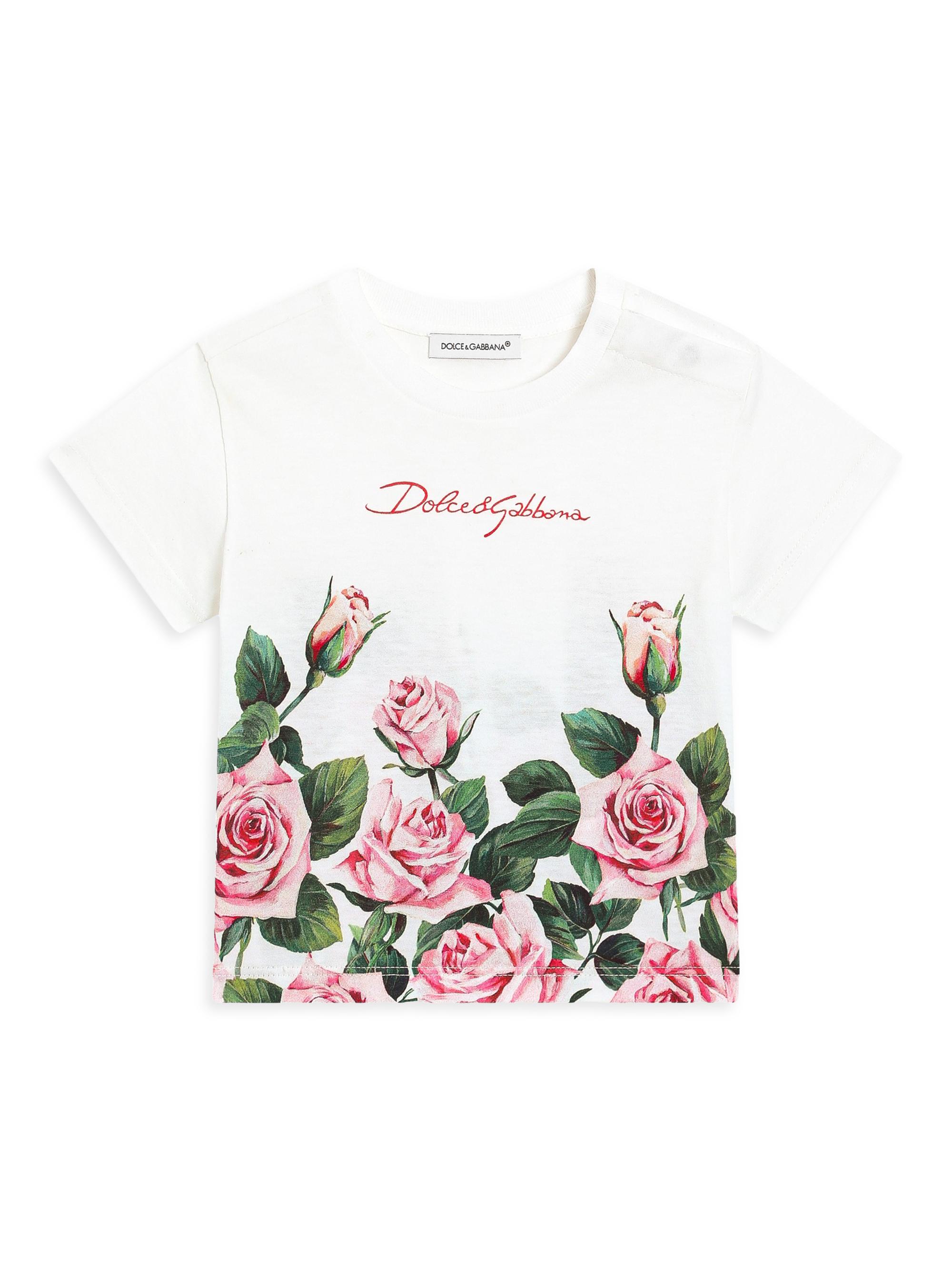 Dolce & Gabbana Baby Girl's Rose Print T-Shirt - Rose Stelo 9 Months