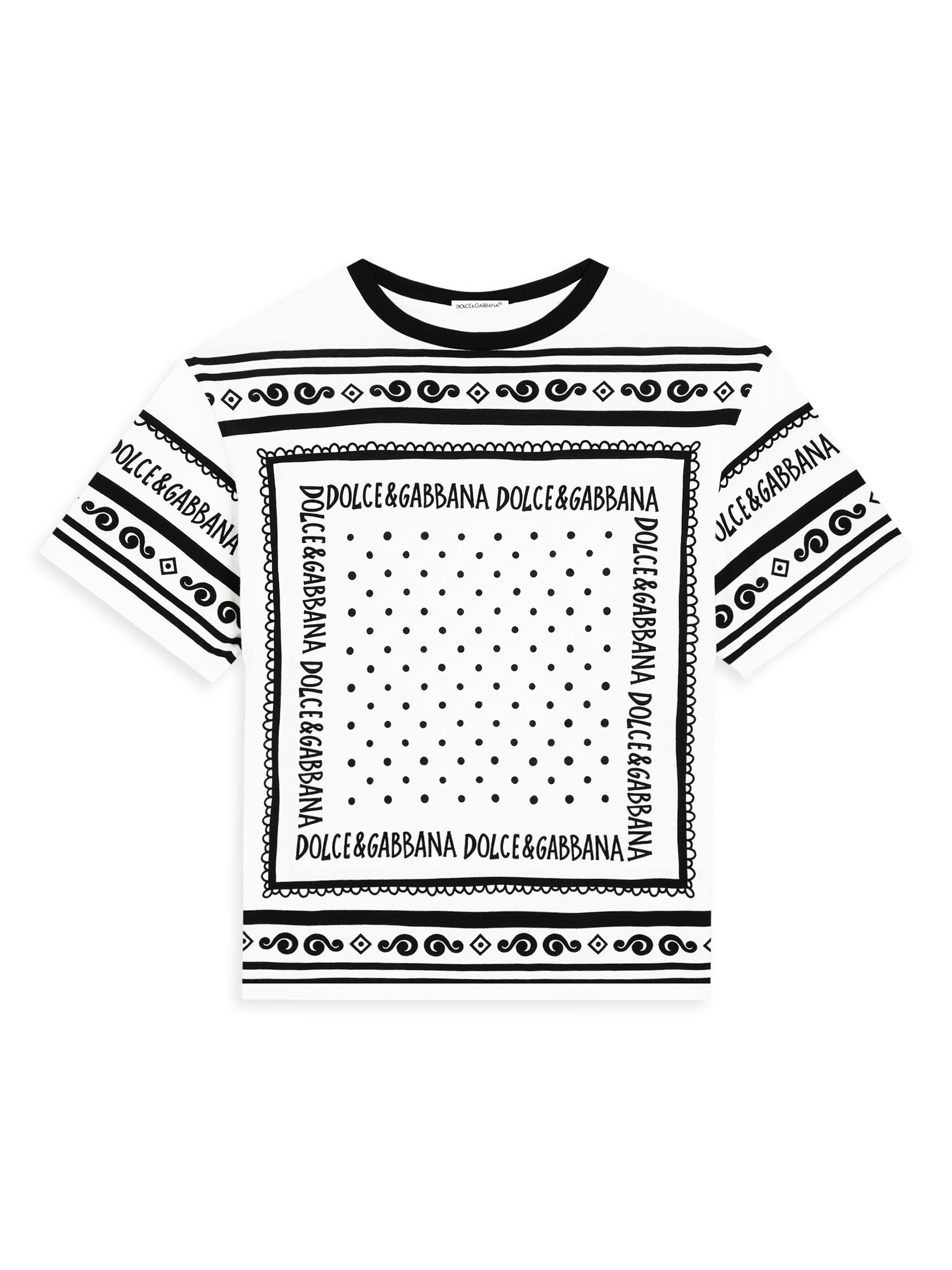 Dolce & Gabbana Little Boy's & Boy's Logo Bandana Print T-Shirt - Bandana Blue