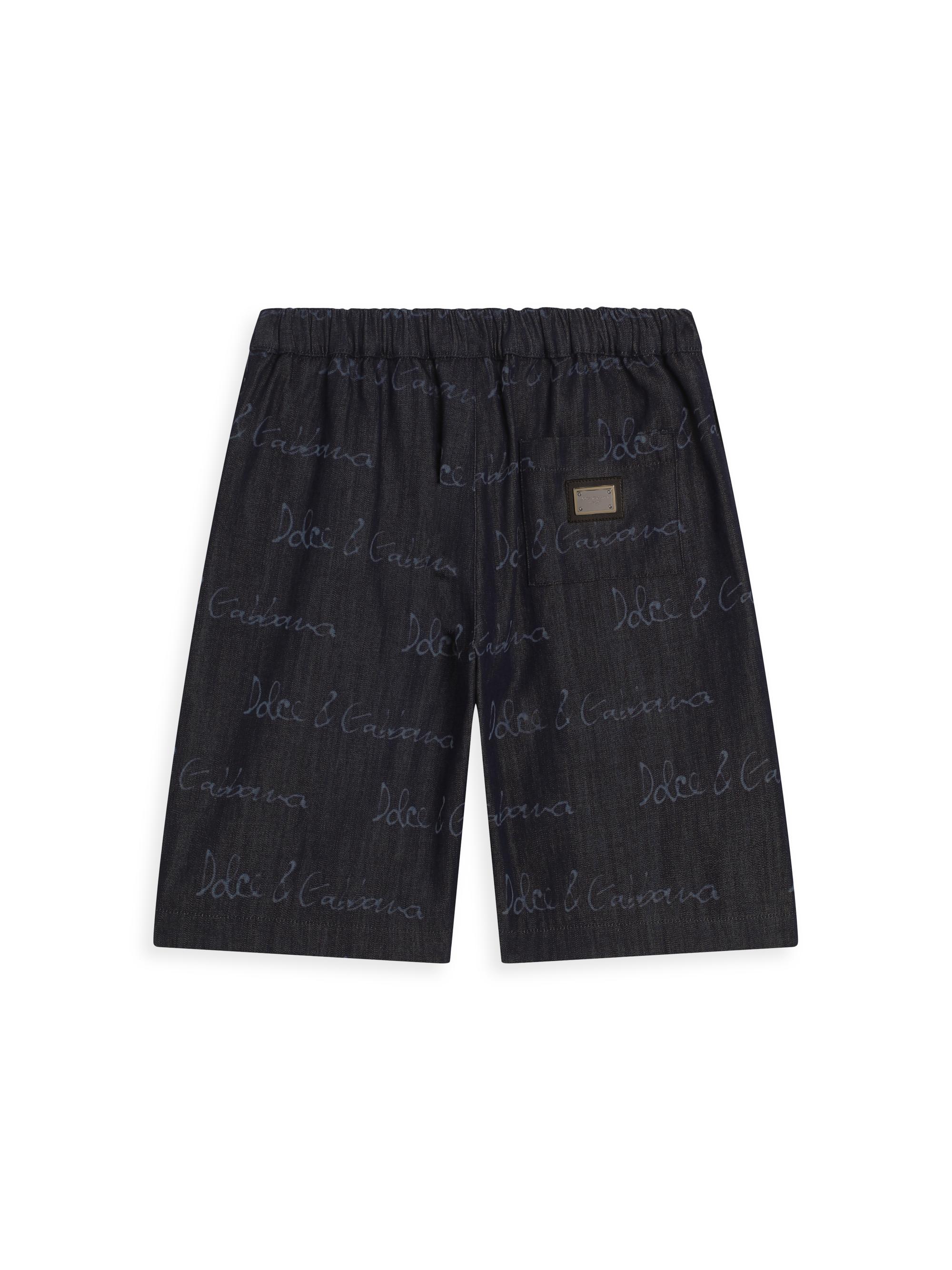 Dolce & Gabbana Little Boy's & Boy's Logo Script Print Shorts - Riviera