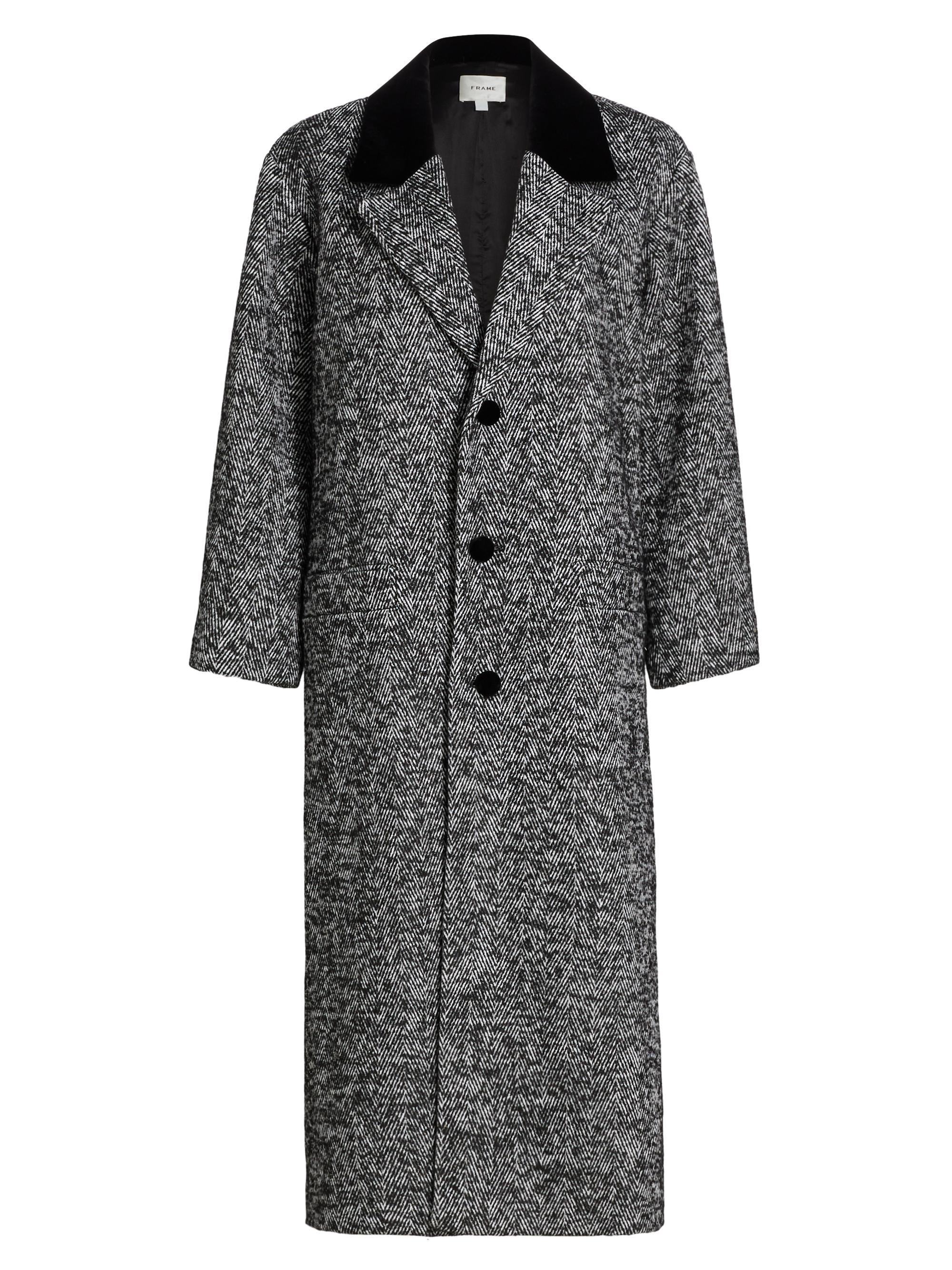 Cinzia Rocca Houndstooth Plaid Three-Quarter Coat | Saks Fifth Avenue