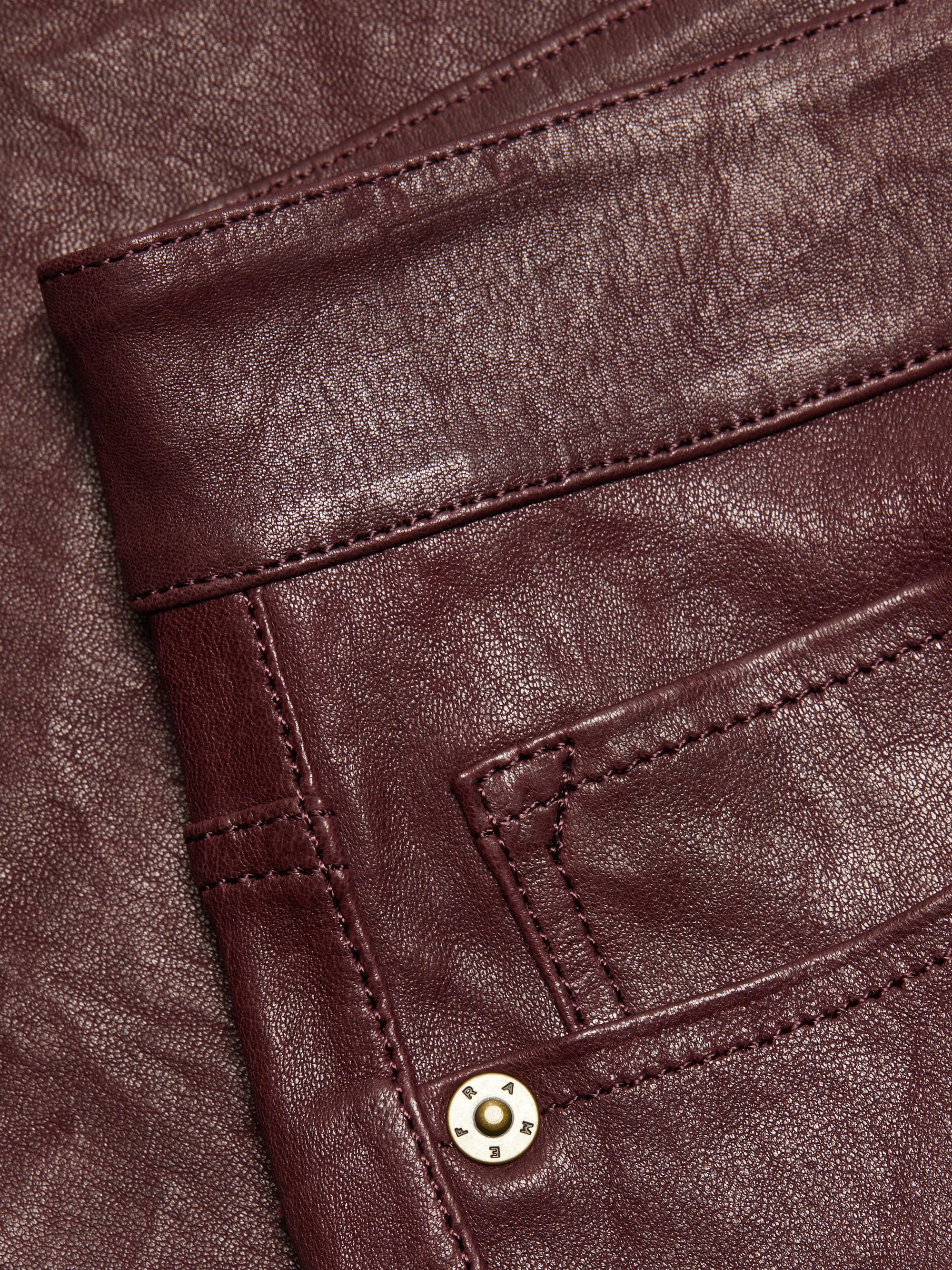 Frame Le Crop Leather Mini Boot Pants | Saks Fifth Avenue