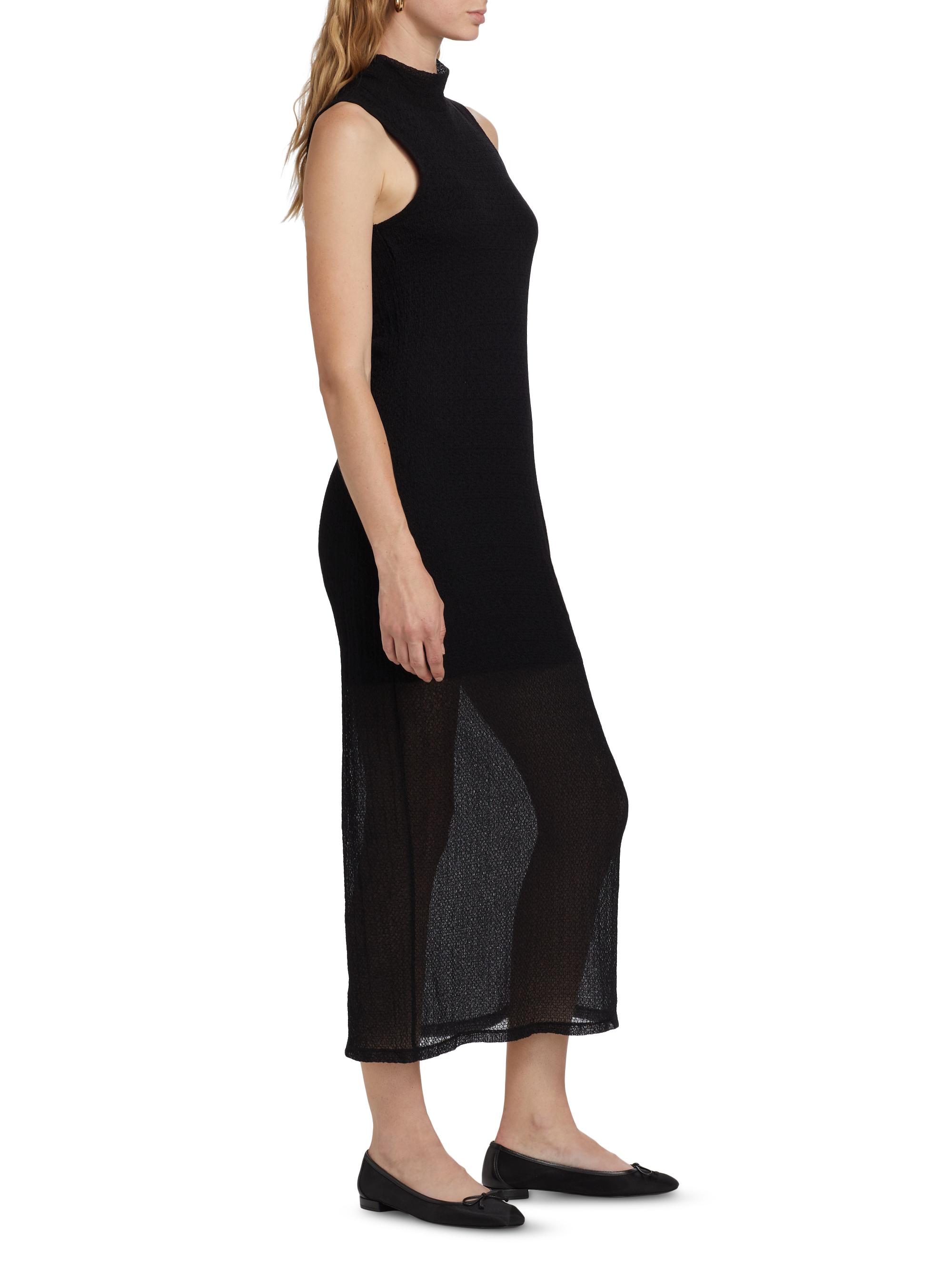 knee length dresses for ladies Reflections Black Frill Detail Sleeveless Maxi Dress | Disturbia