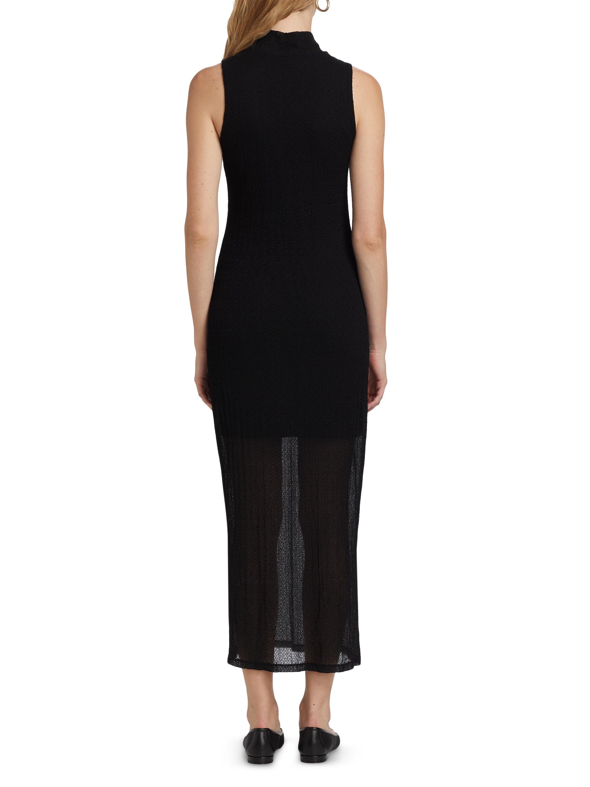 FRAME Mesh Mockneck Sleeveless Maxi-Dress | Saks Fifth Avenue