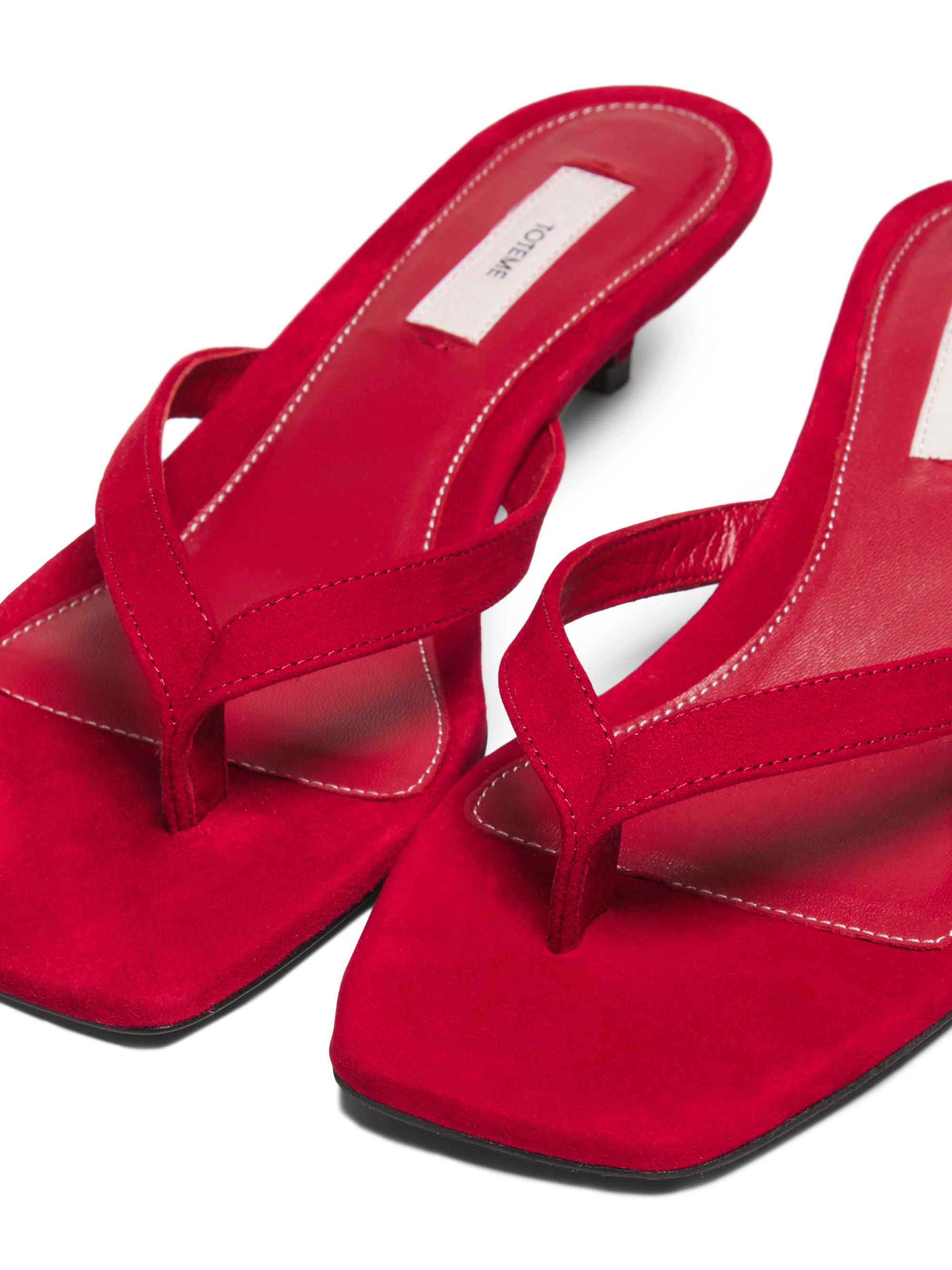 Toteme Leather Heeled Flip Flops | Saks Fifth Avenue