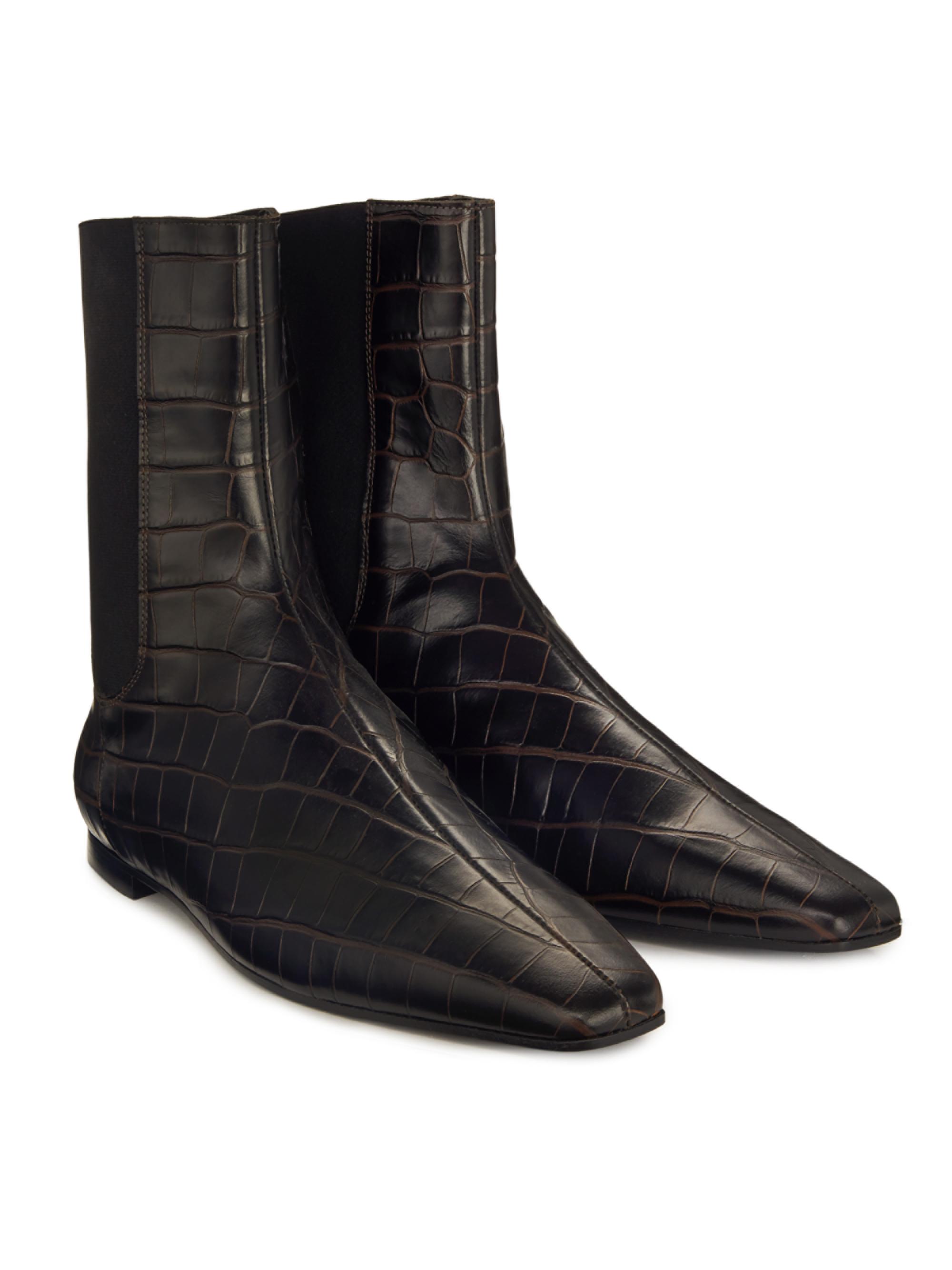 Toteme レザーブーツ TOTEME + NET SUSTAIN The Riding leather knee boots | NET-A-PORTER