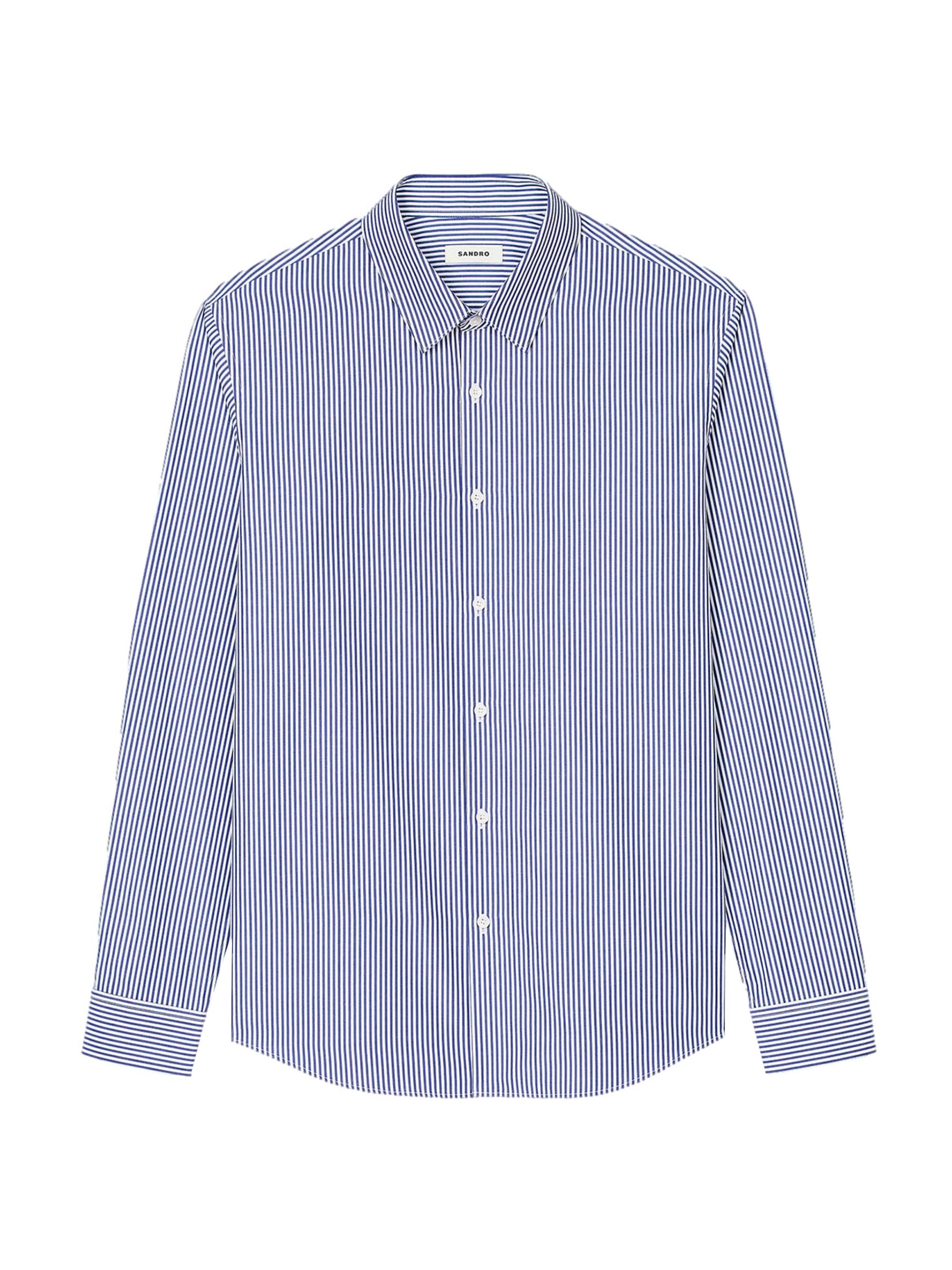 Sandro Men's Striped Shirt - Blue