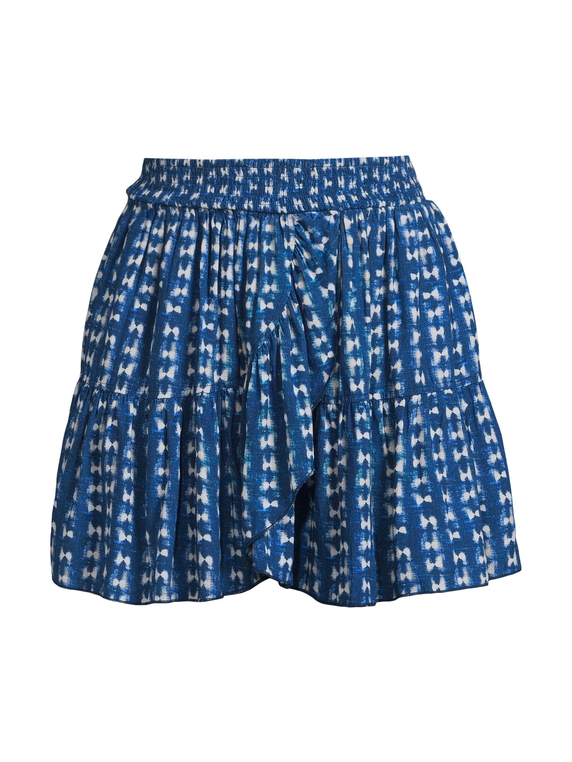 Change of Scenery Women's Izzy Abstract Cotton-Blend Miniskirt - Denim Tides