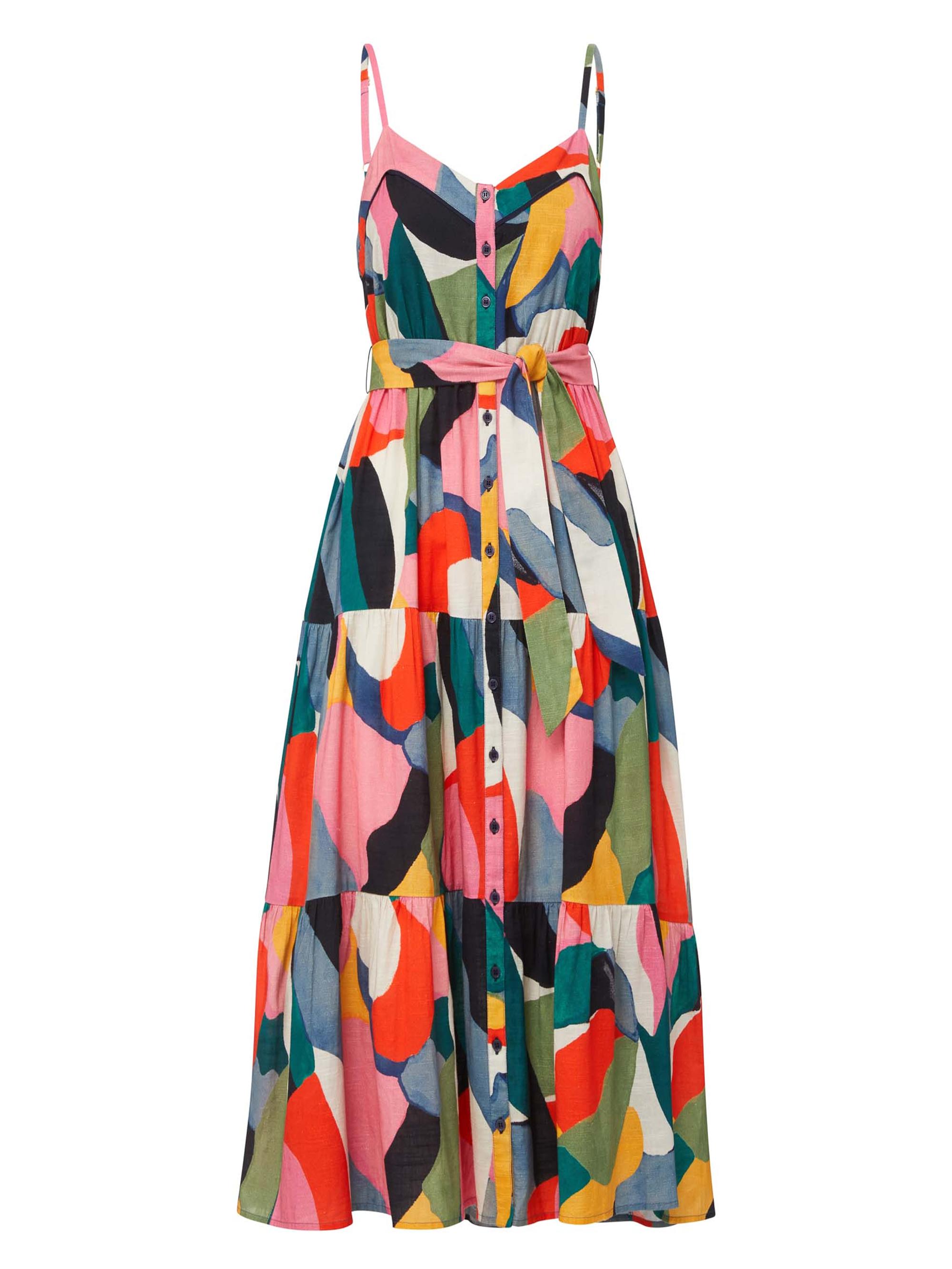 Change of Scenery Women's Addyson Colorblocked Cotton Midi-Dress - Carta Colorblock