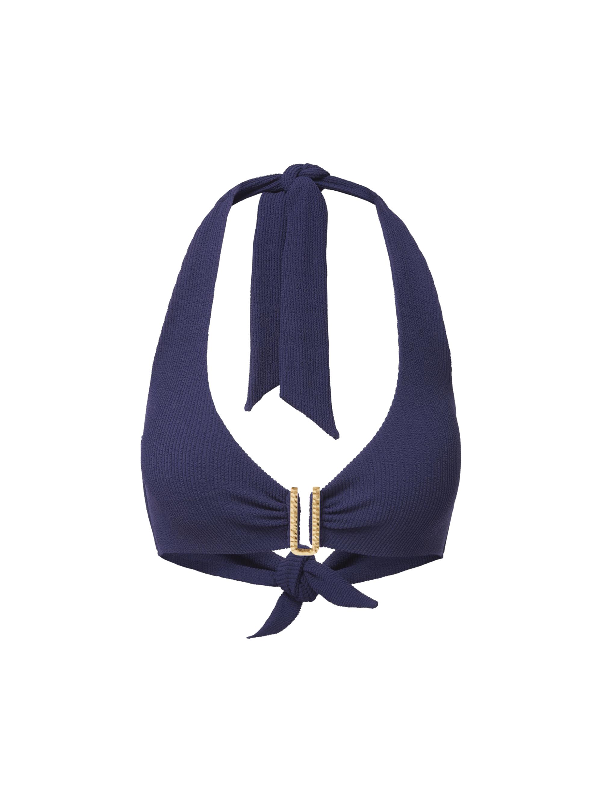 Change of Scenery Women's Melissa Textured Hardware Bikini Top - Navy Texture