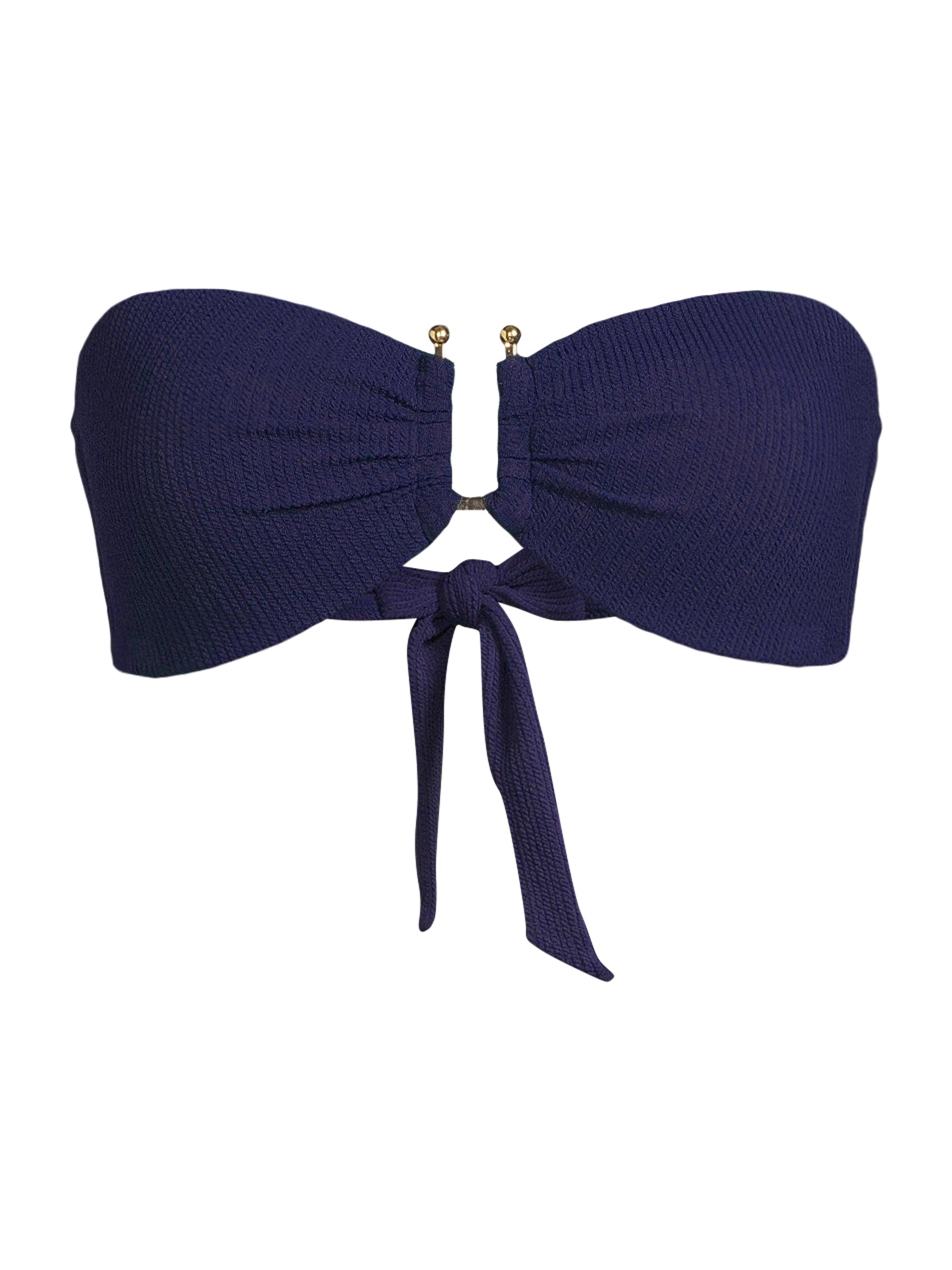 Change of Scenery Women's Gina Textured Bikini Top - Navy Texture