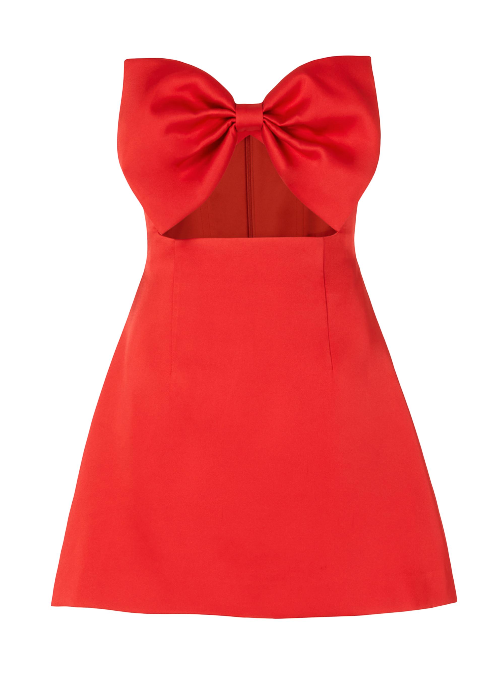 Sau Lee Ella Bow-Detailed Taffeta Minidress | Saks Fifth Avenue