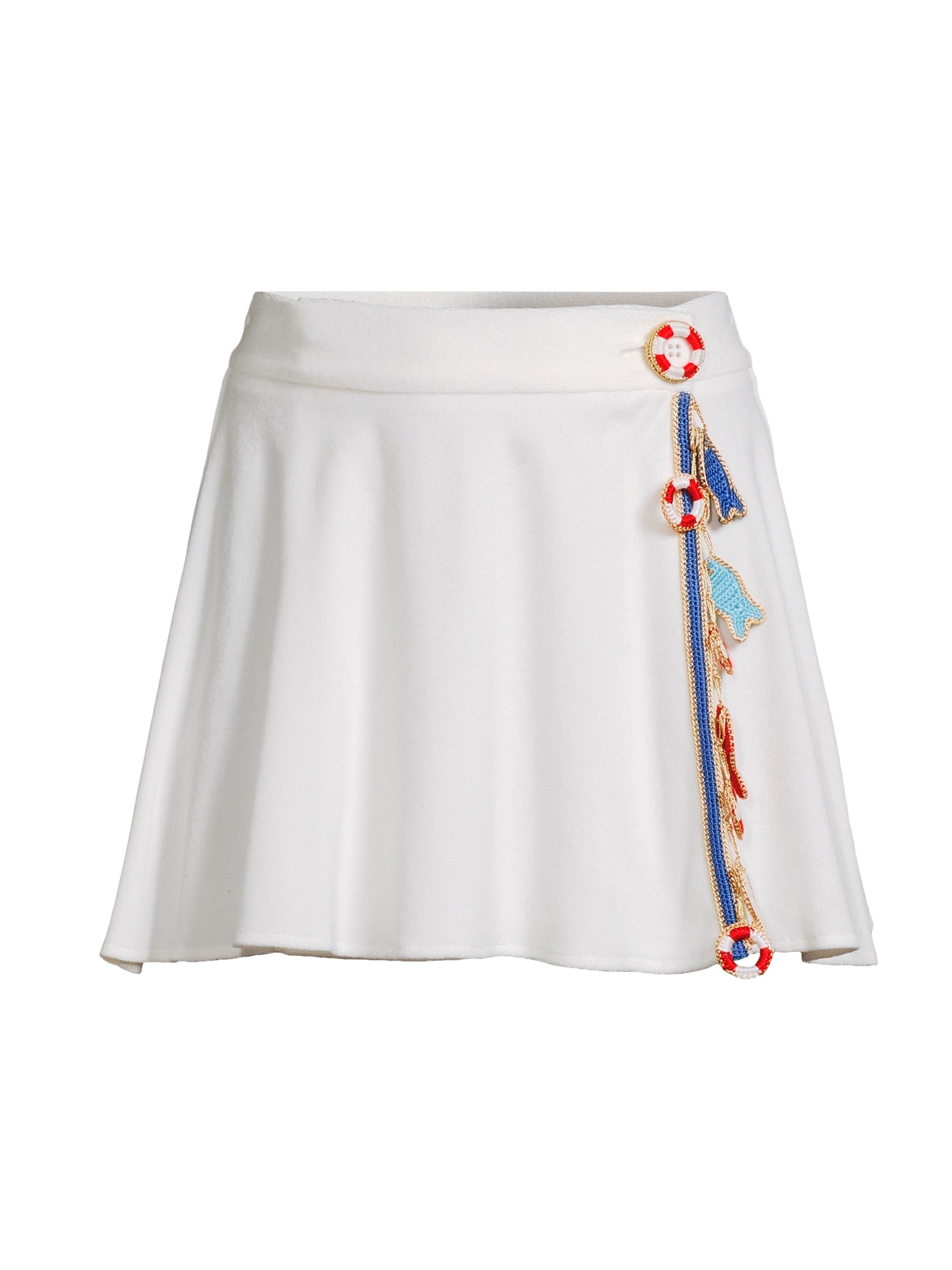 My Beachy Side Women's Ginger French-Terry Charm Wrap Miniskirt -