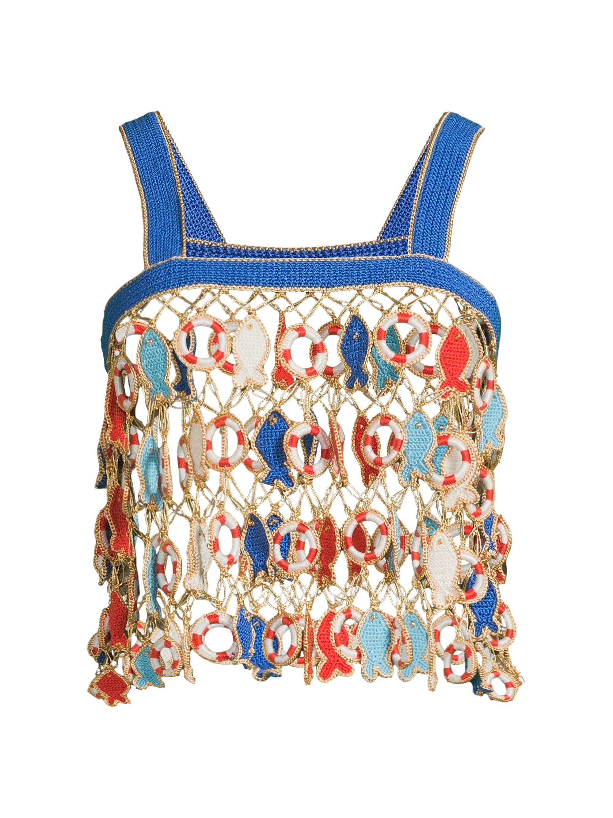 My Beachy Side Women's Poisson Crochet Crop Top