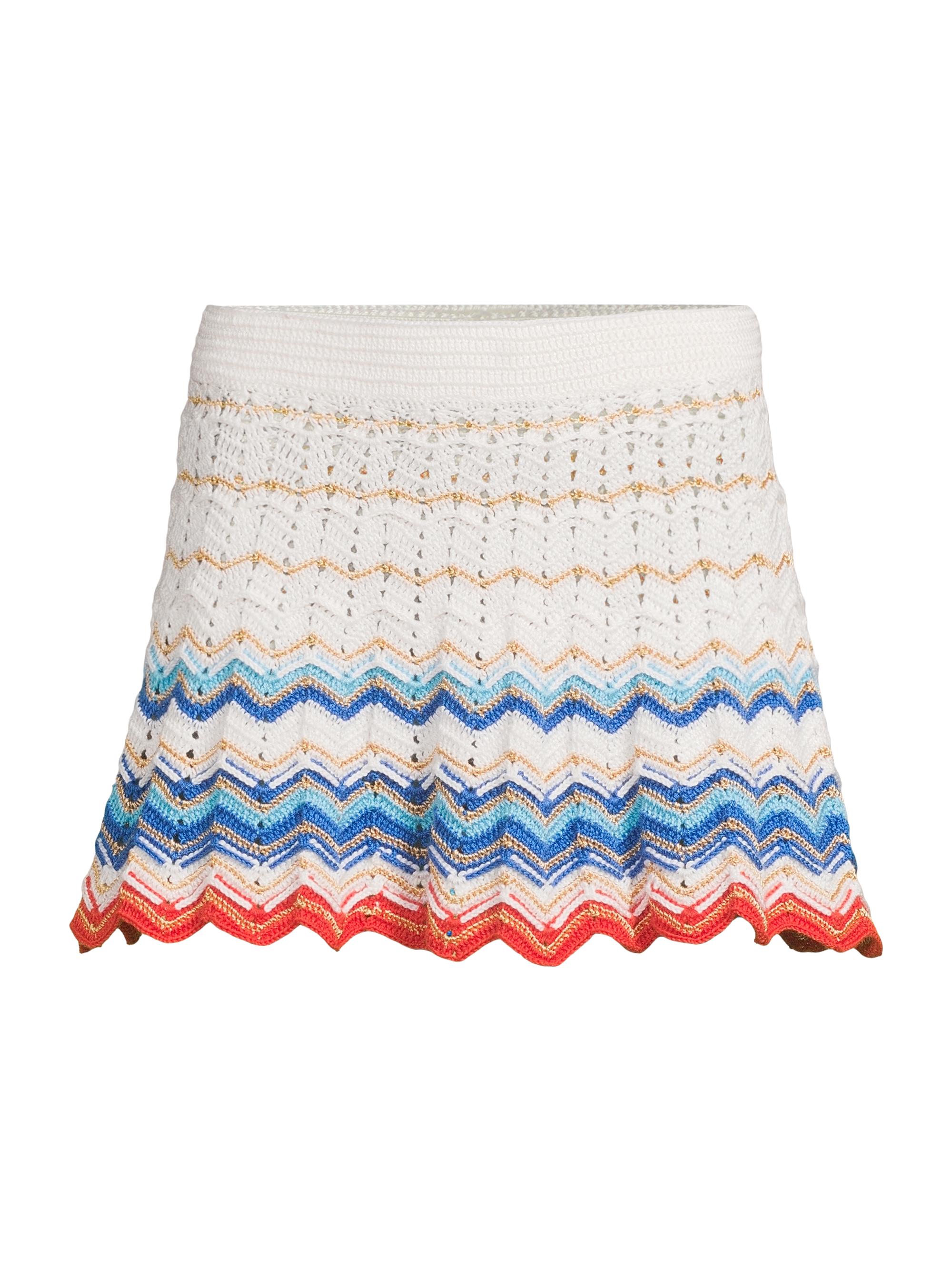 My Beachy Side Women's Regina Striped Crochet Miniskirt