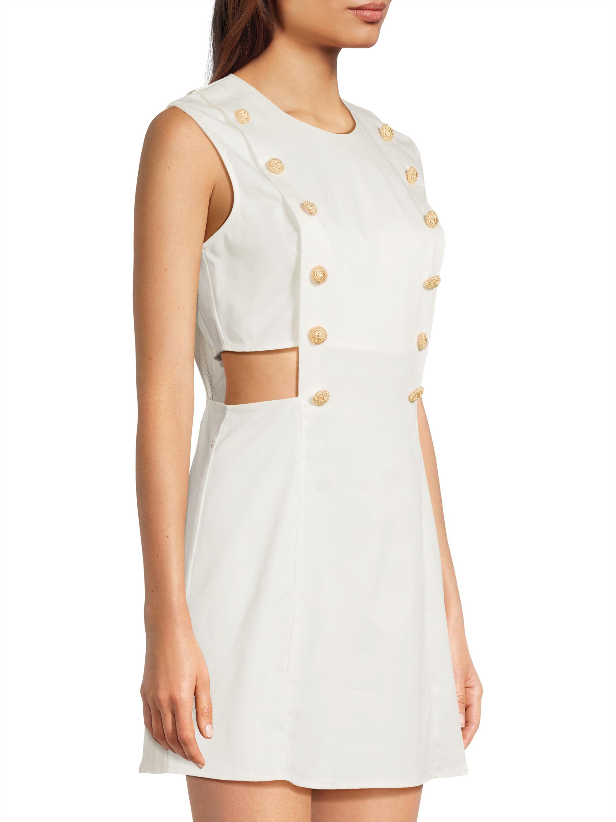 My Beachy Side Marin Stretch-Cotton Cut-Out Minidress | Saks