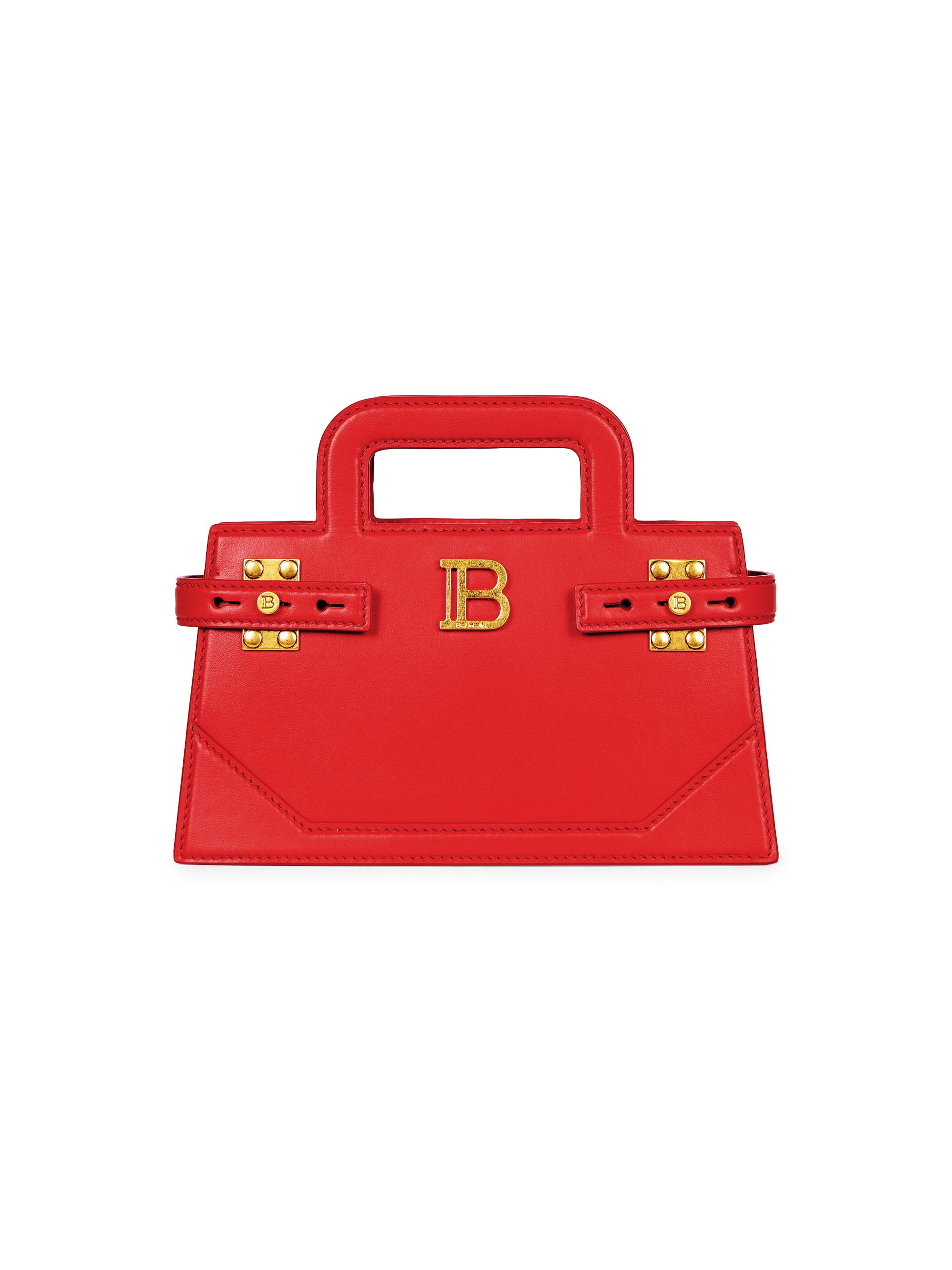 Balmain Women's Buzz  Leather Top-Handle Bag - Rouge