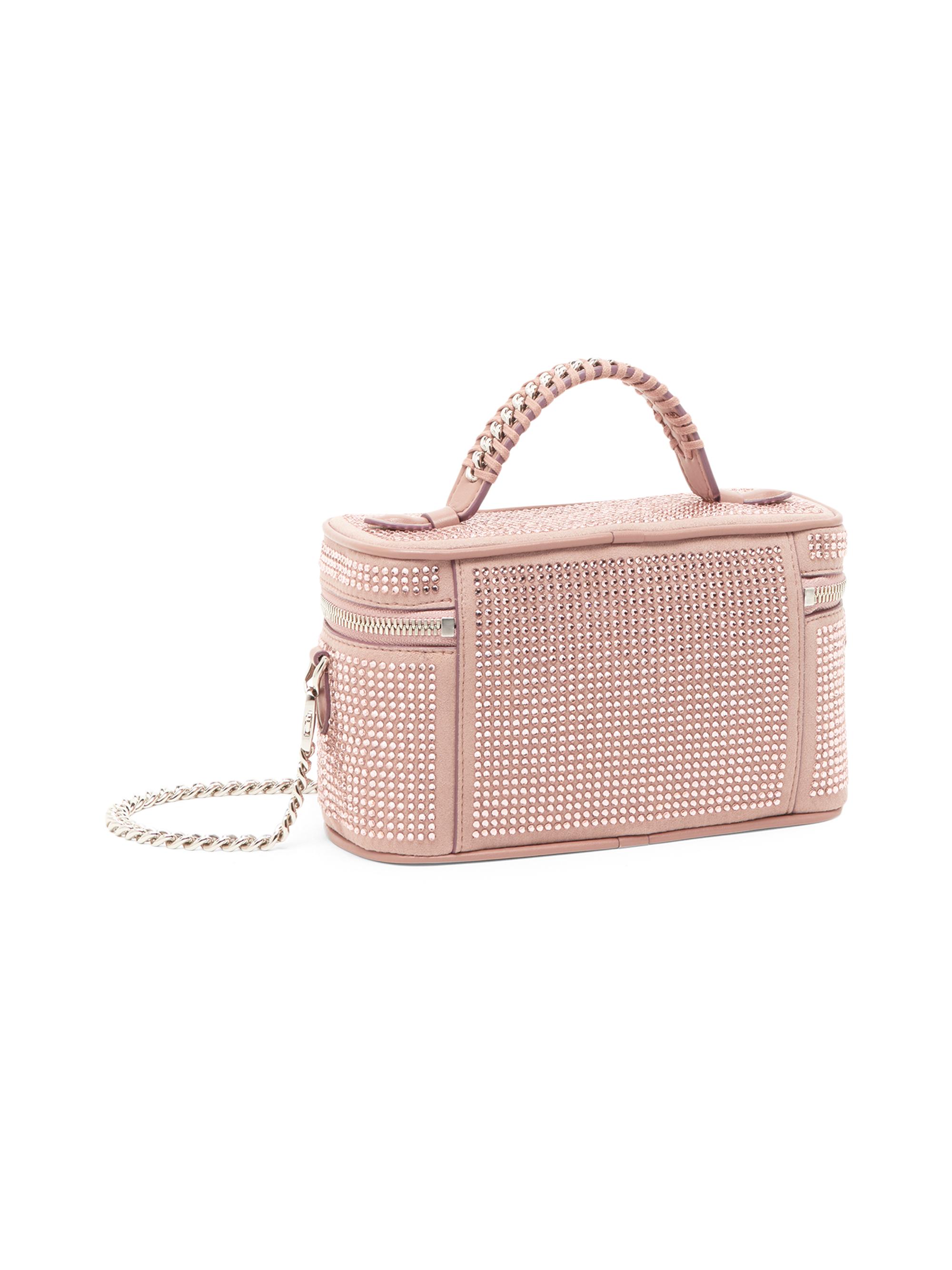 Raffia Effect Crystal Vanity Bag カゴバッグ Raffia Effect Crystal Vanity Bag カゴバッグ