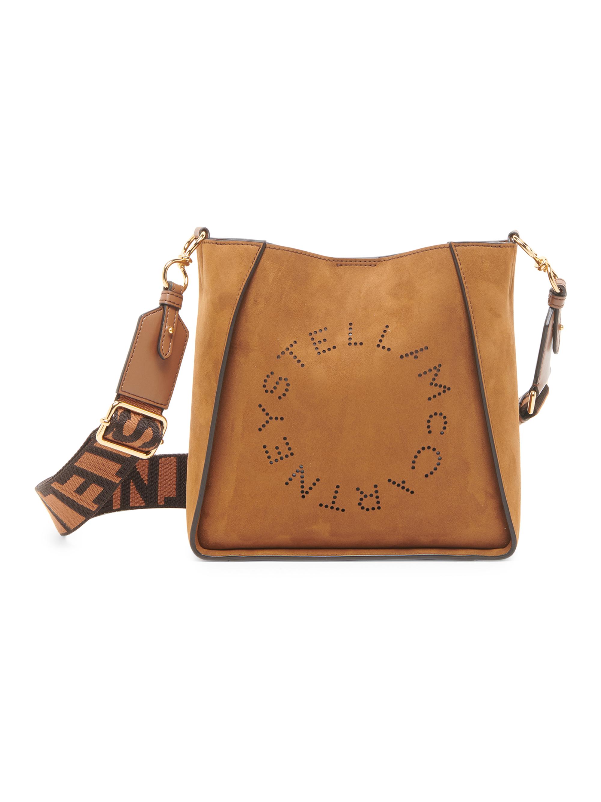 Stella McCartney Women's Logo-Perforated Mini Crossbody Bag - Brandy