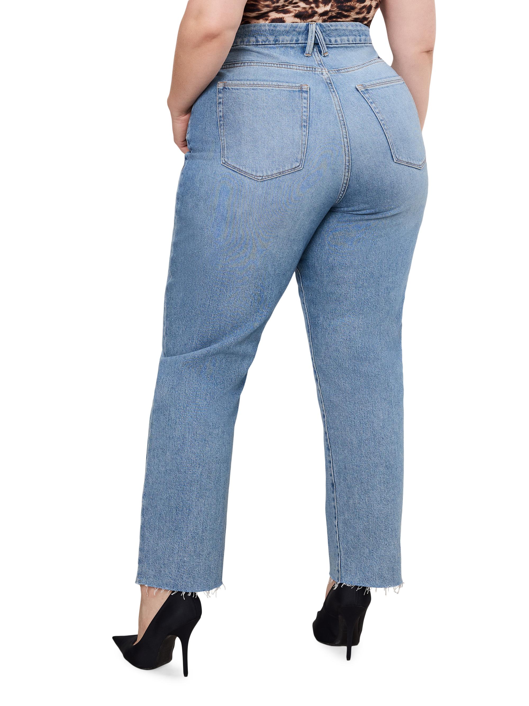 Good American Good Boy Straight Crop Jeans | Saks Fifth Avenue