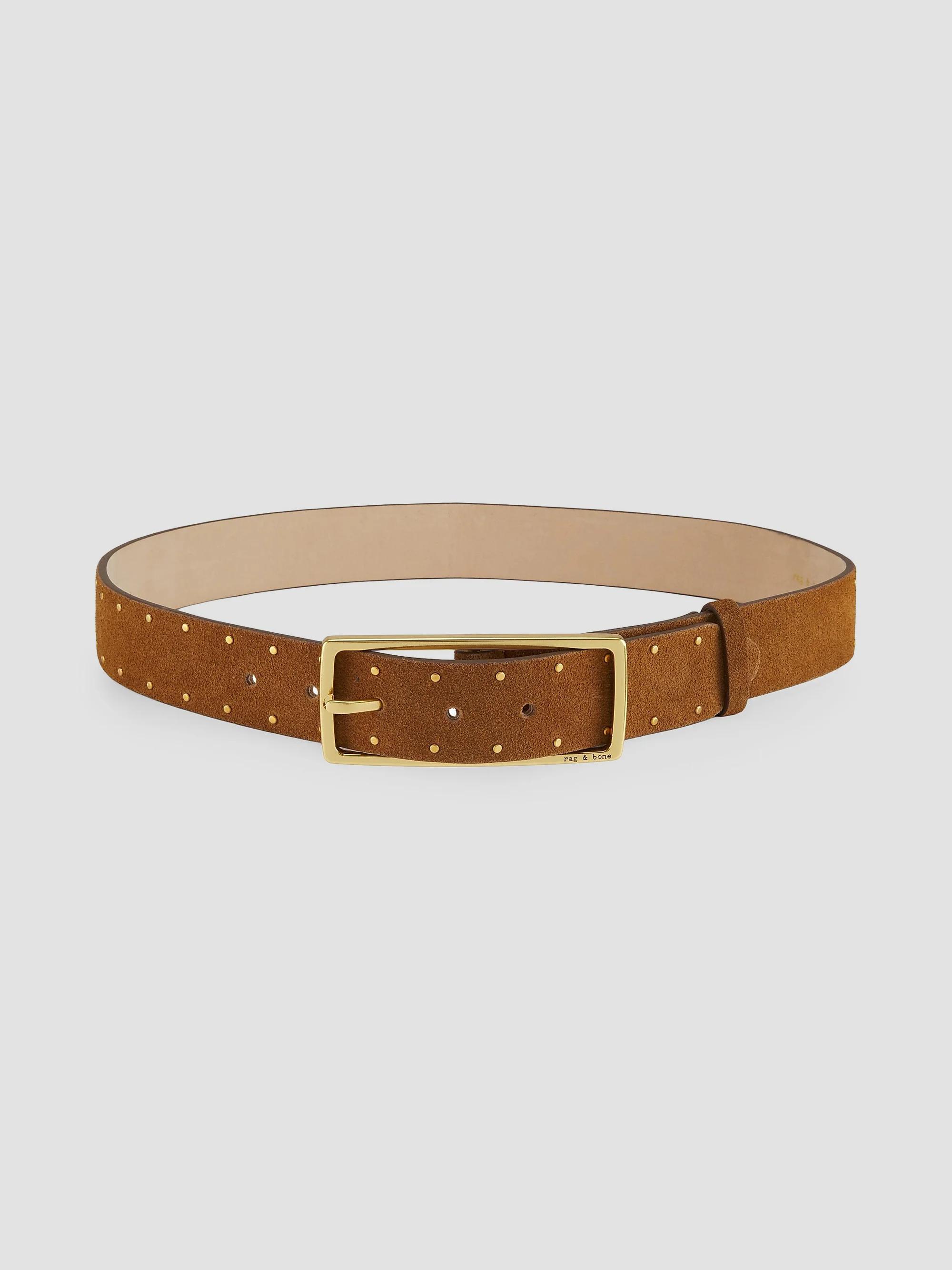 NEW RAG & BONE women\'s mini audrey leather belt in indigo croc rag & bone Women main image 4