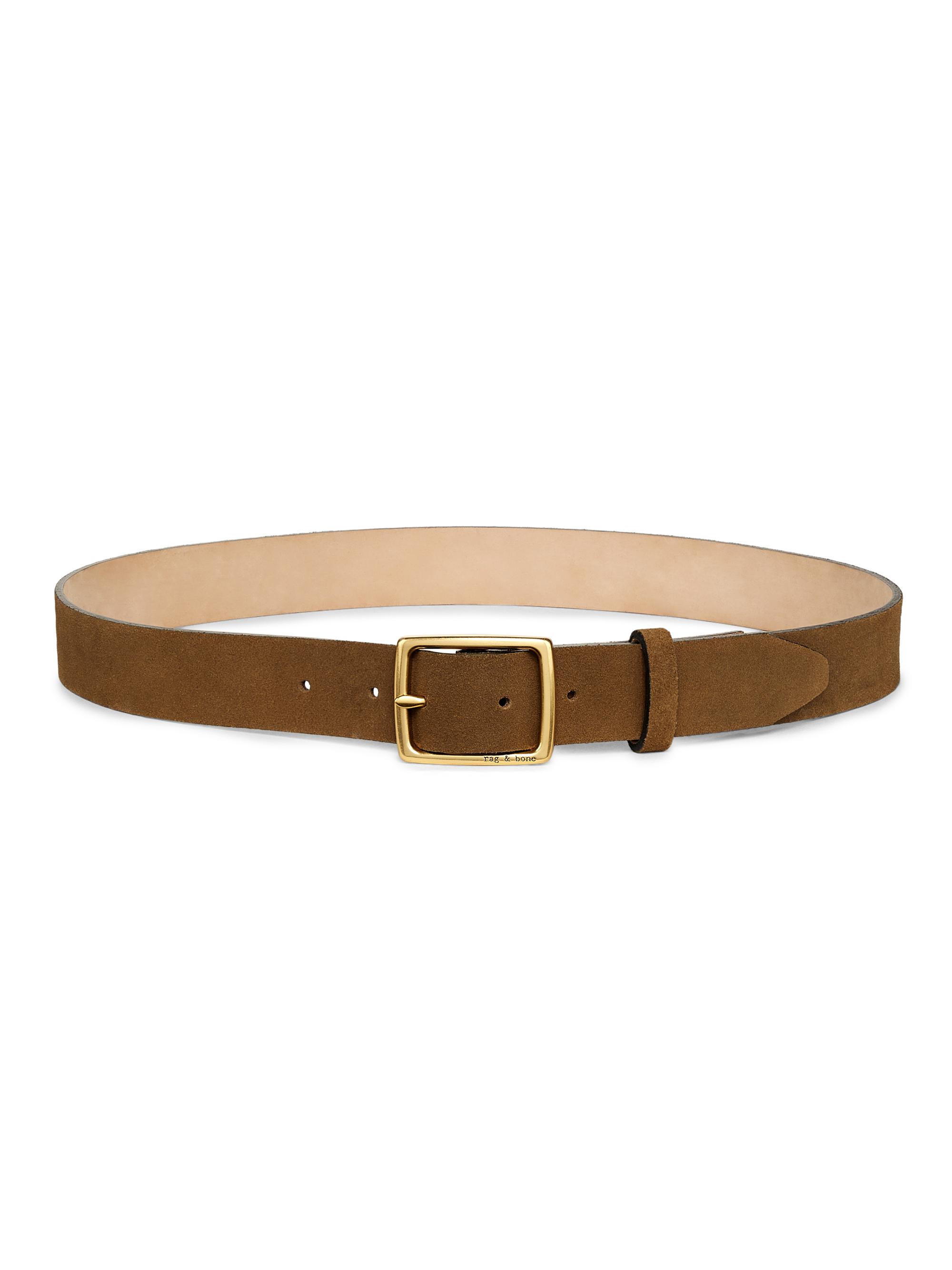 rag & bone Women's Boyfriend Suede Belt - Brown