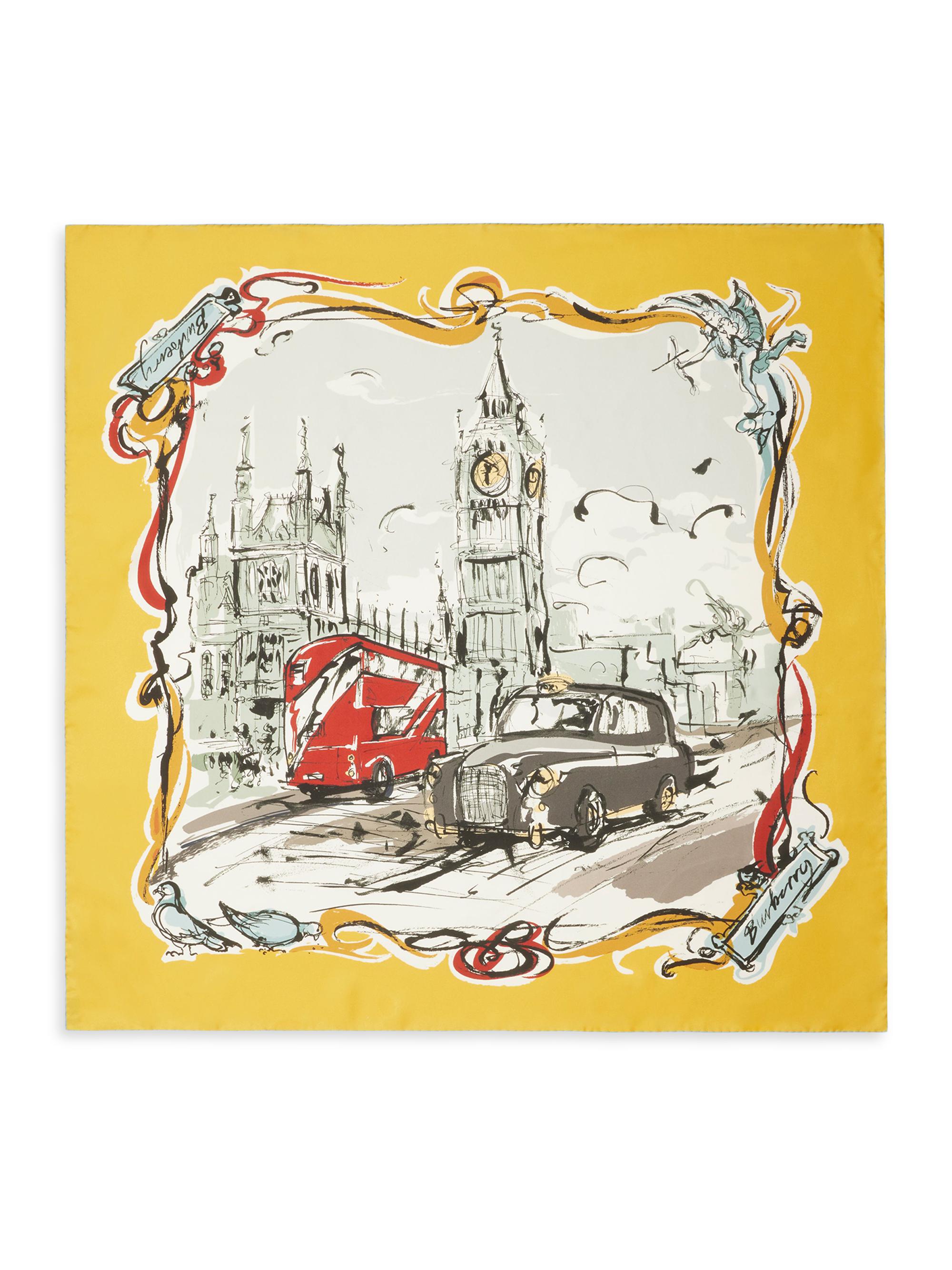 Burberry Women's Westminster Bridge Silk Twill Scarf - Sunflower