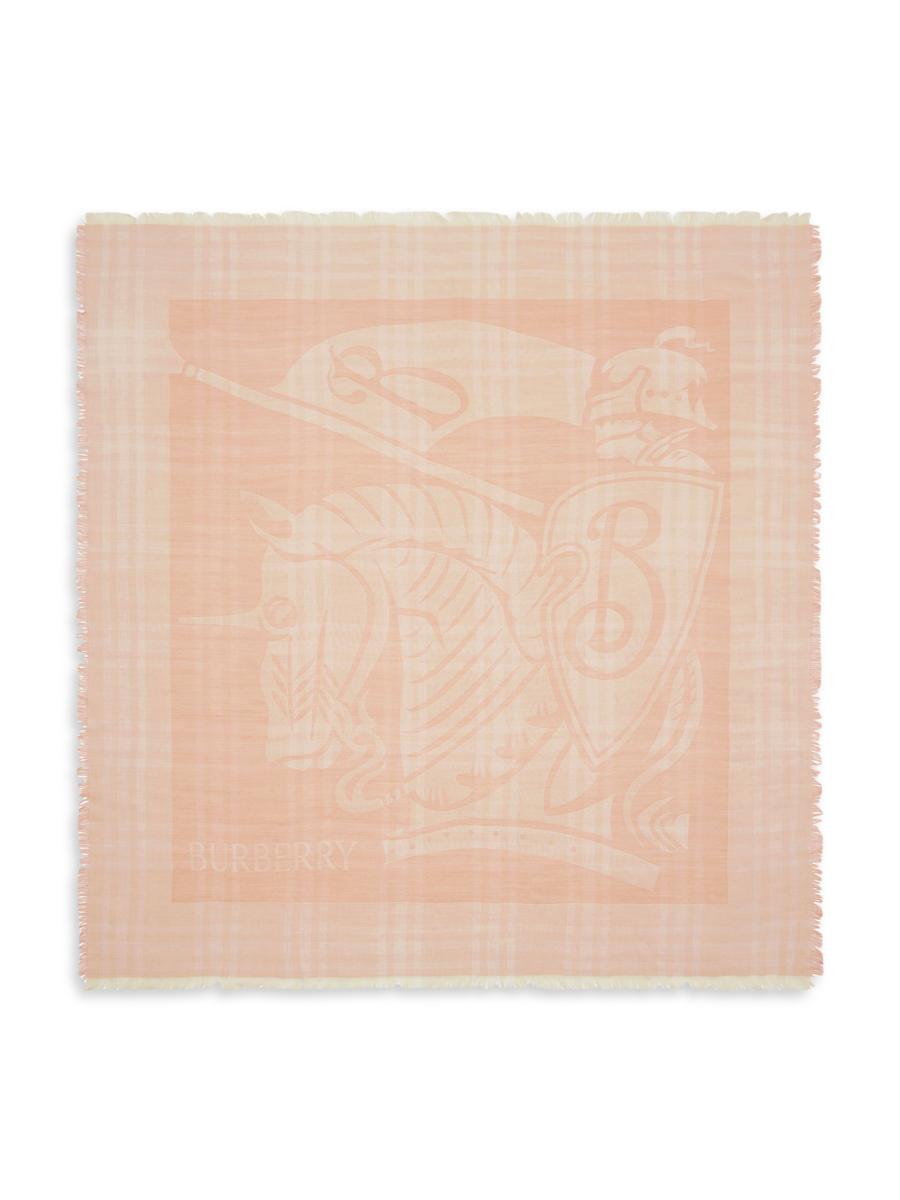 【BURBERRY】EKD CHECK WOOL BLEND SCARF Reversible EKD Check Cashmere Scarf in Sand | Burberry® Official
