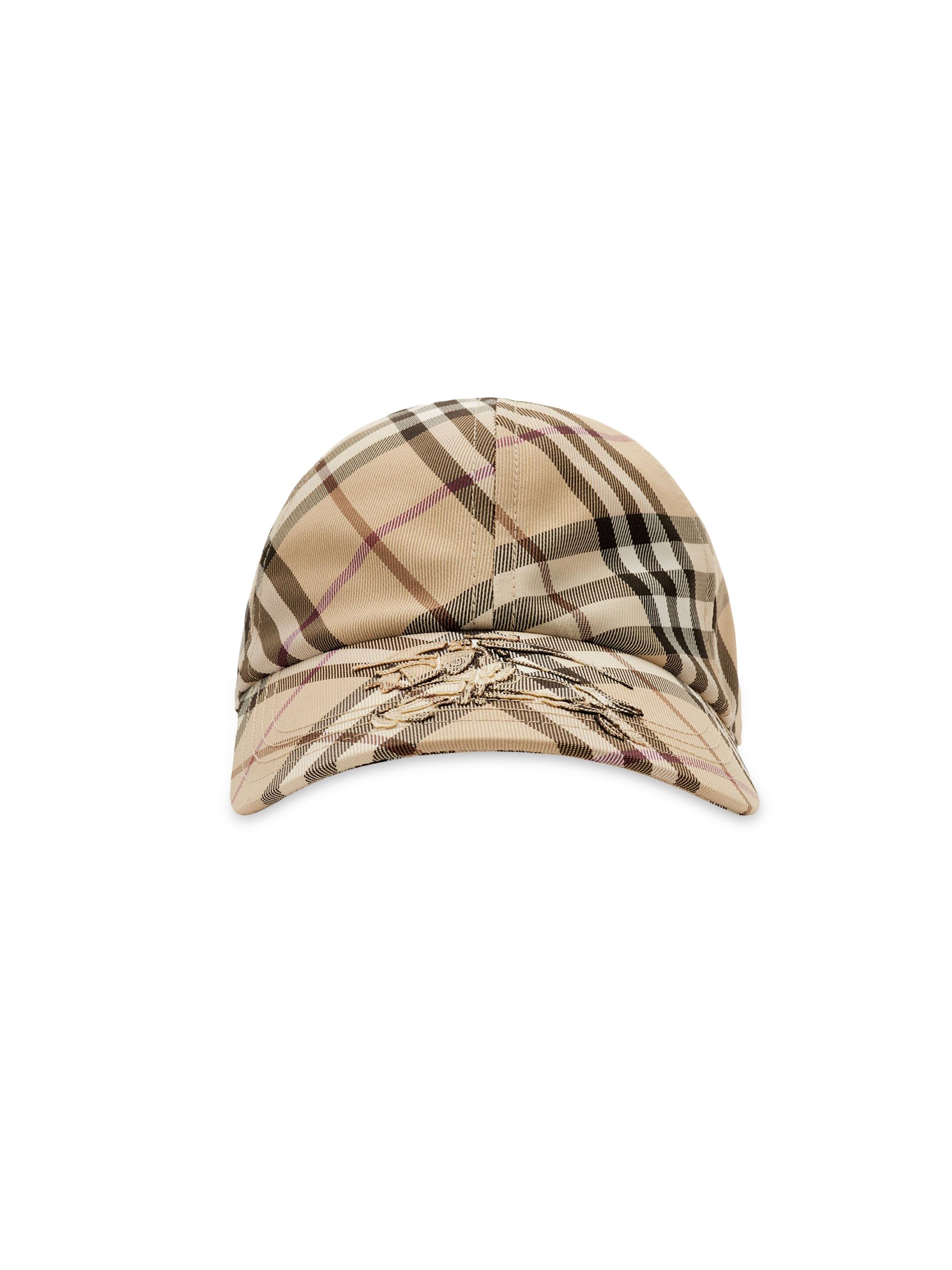 Burberry Women's EKD Check Baseball Cap - Alabaster Ip Check