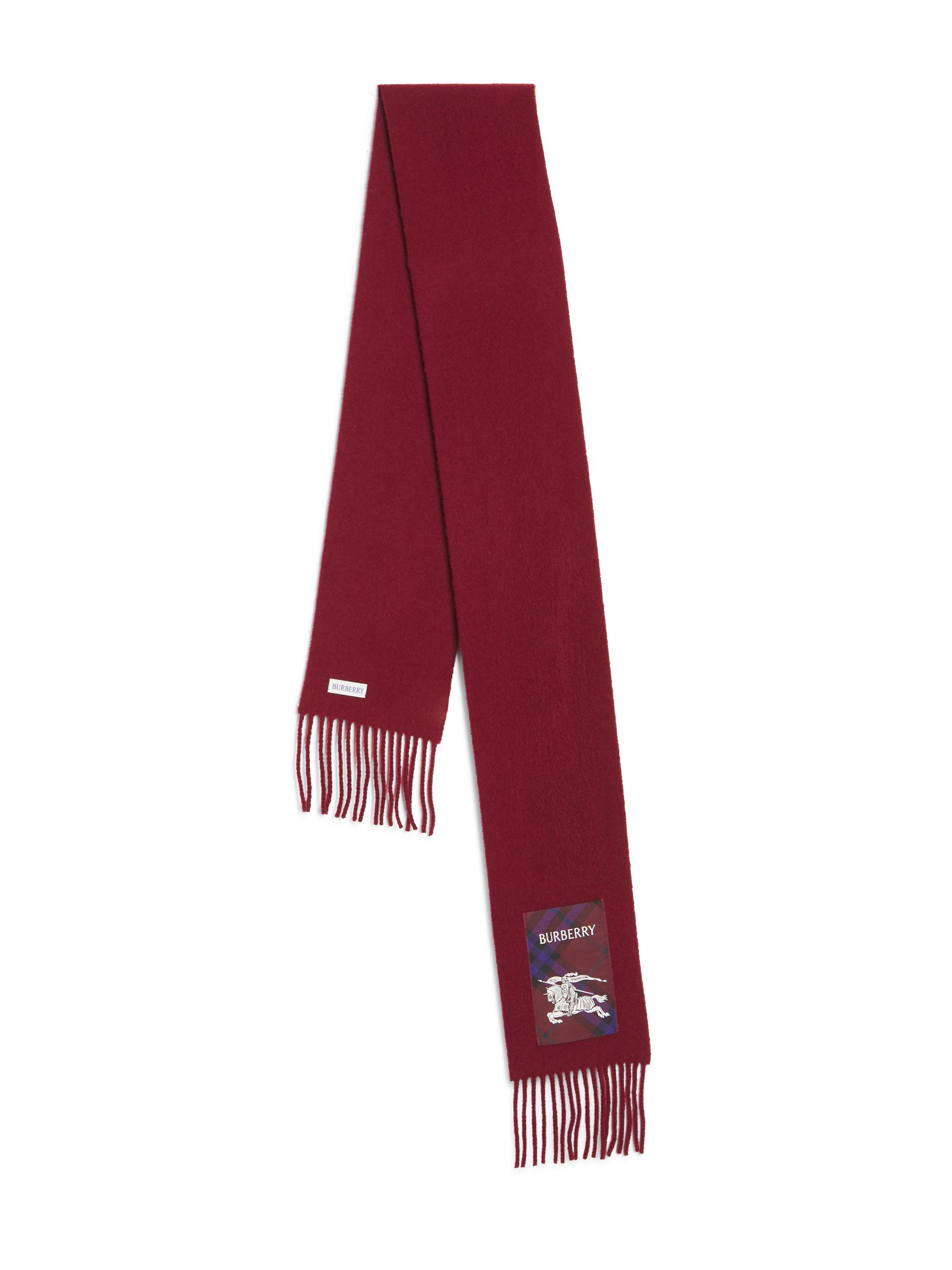 Burberry Check Label Cashmere Scarf - Sash Red