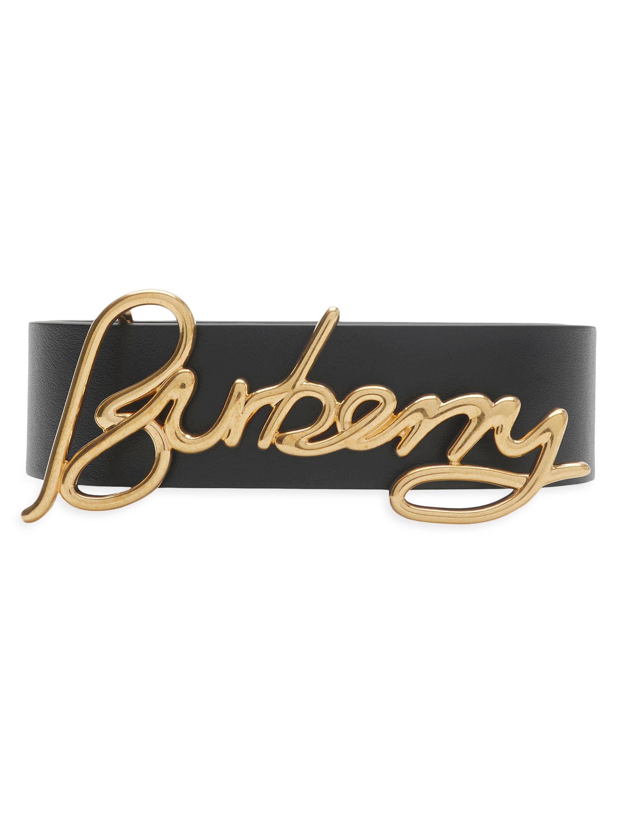 Burberry Leather Gold-Plated Logo Belt C52D5065-9EBA-4E9A-AA1F-  main image 2