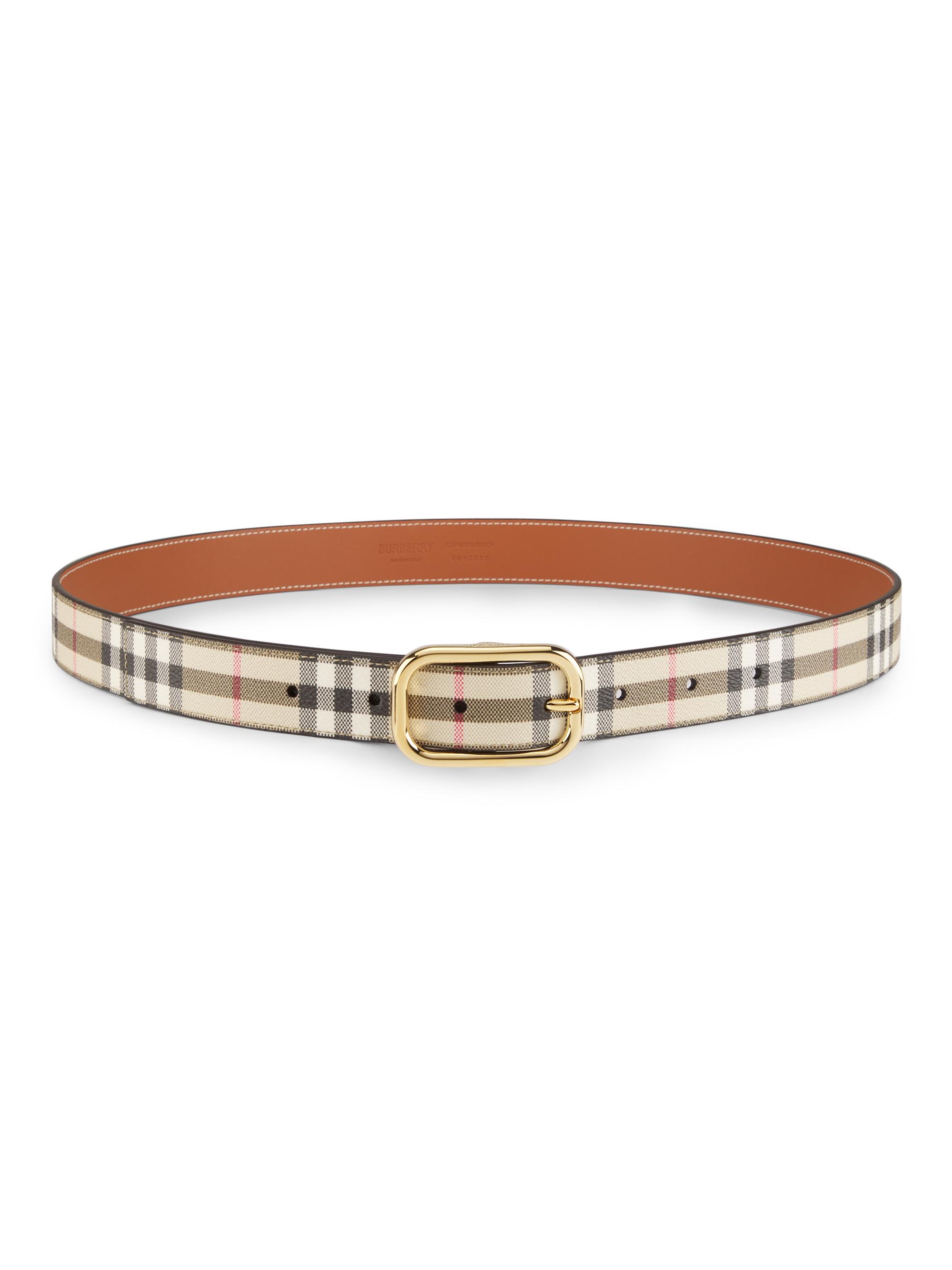 Burberry Women's Archive Check Belt - Archive Beige Gold