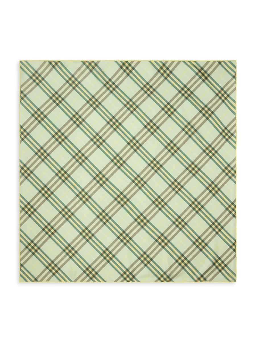 【送料&関税込】Burberry Check Paster Green Scarf Check Cashmere Scarf in Dark fern green | Burberry® Official