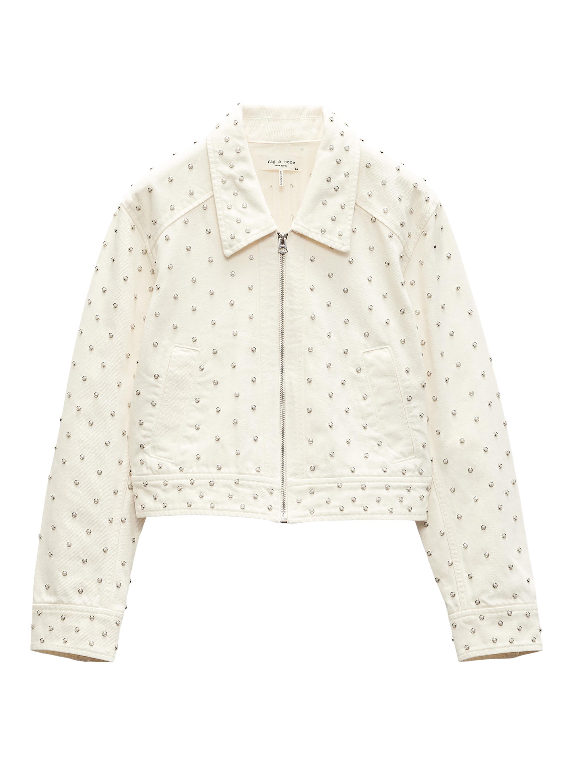 rag & bone Anya Faux Pearl Cotton Jacket | Saks Fifth Avenue