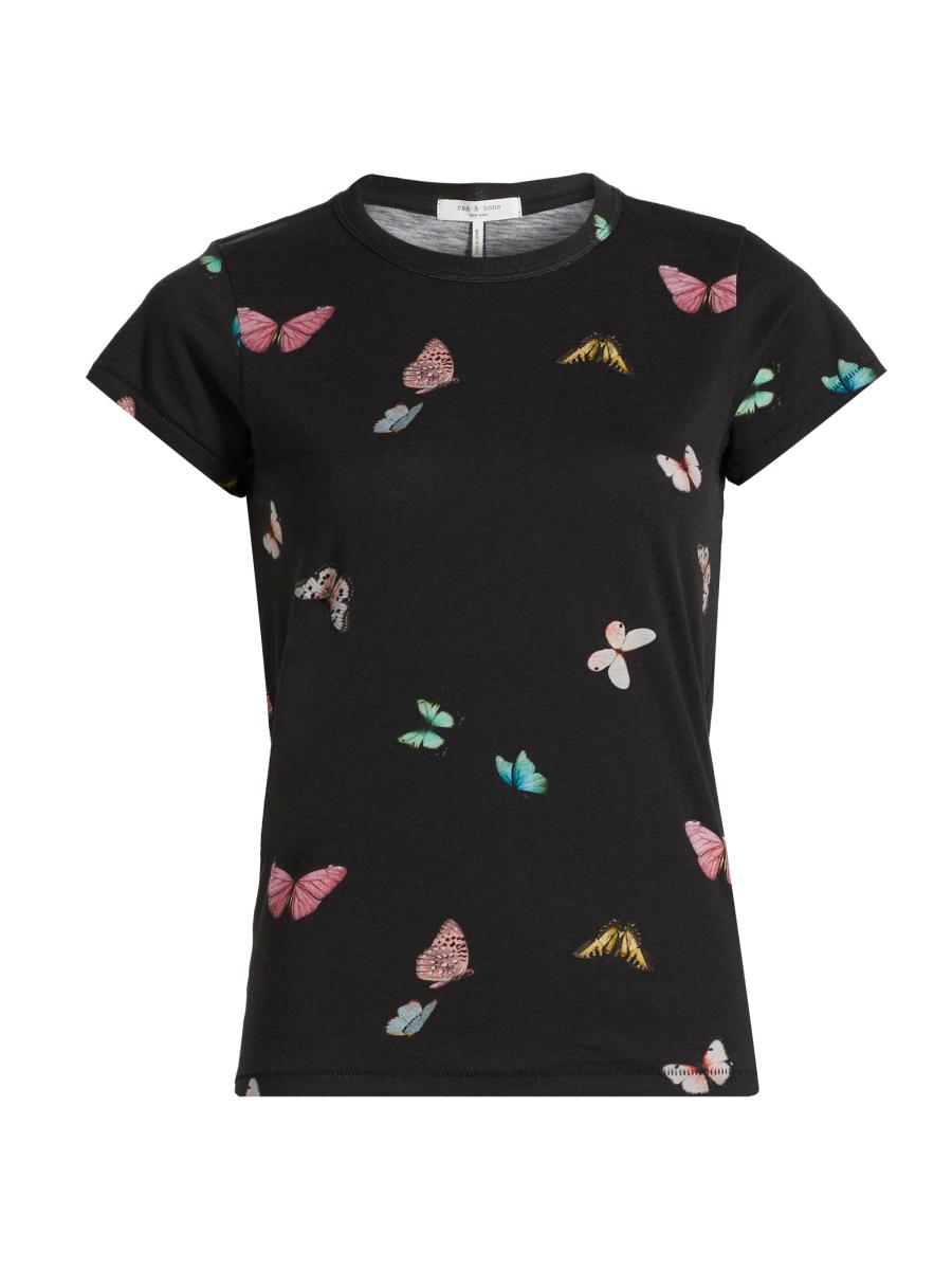【関税込み】rag & bone ブラック Splatter Print Tシャツ rag & bone: Black Splatter Print T-shirt | SSENSE 日本
