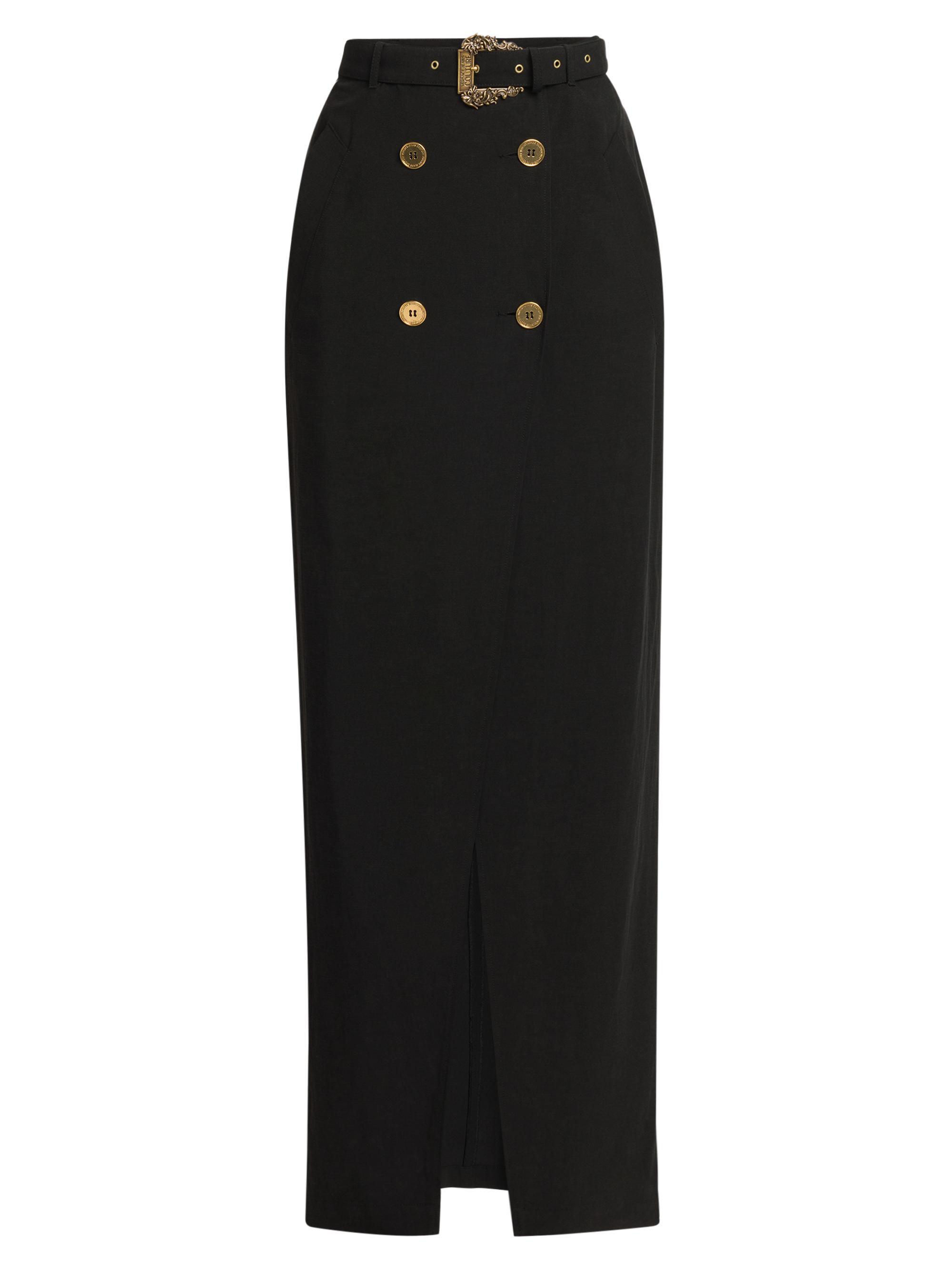 VERSACE JEANS COUTURE タイト スカート スリット ブラック VERSACE JEANS COUTURE タイト スカート スリット ブラック