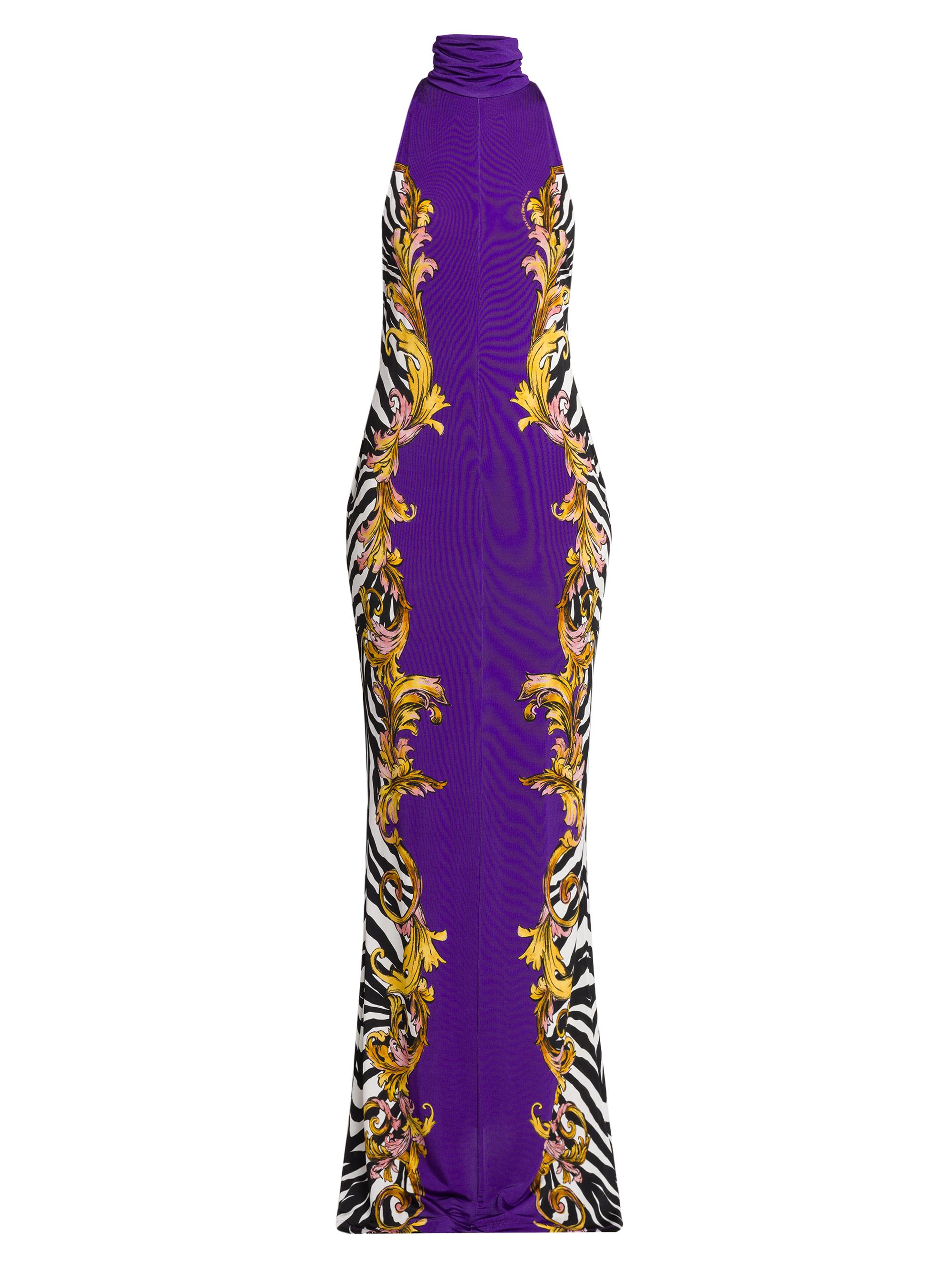 Versace Jeans Couture Baroque Zebra Turtleneck Maxi Dress | Saks