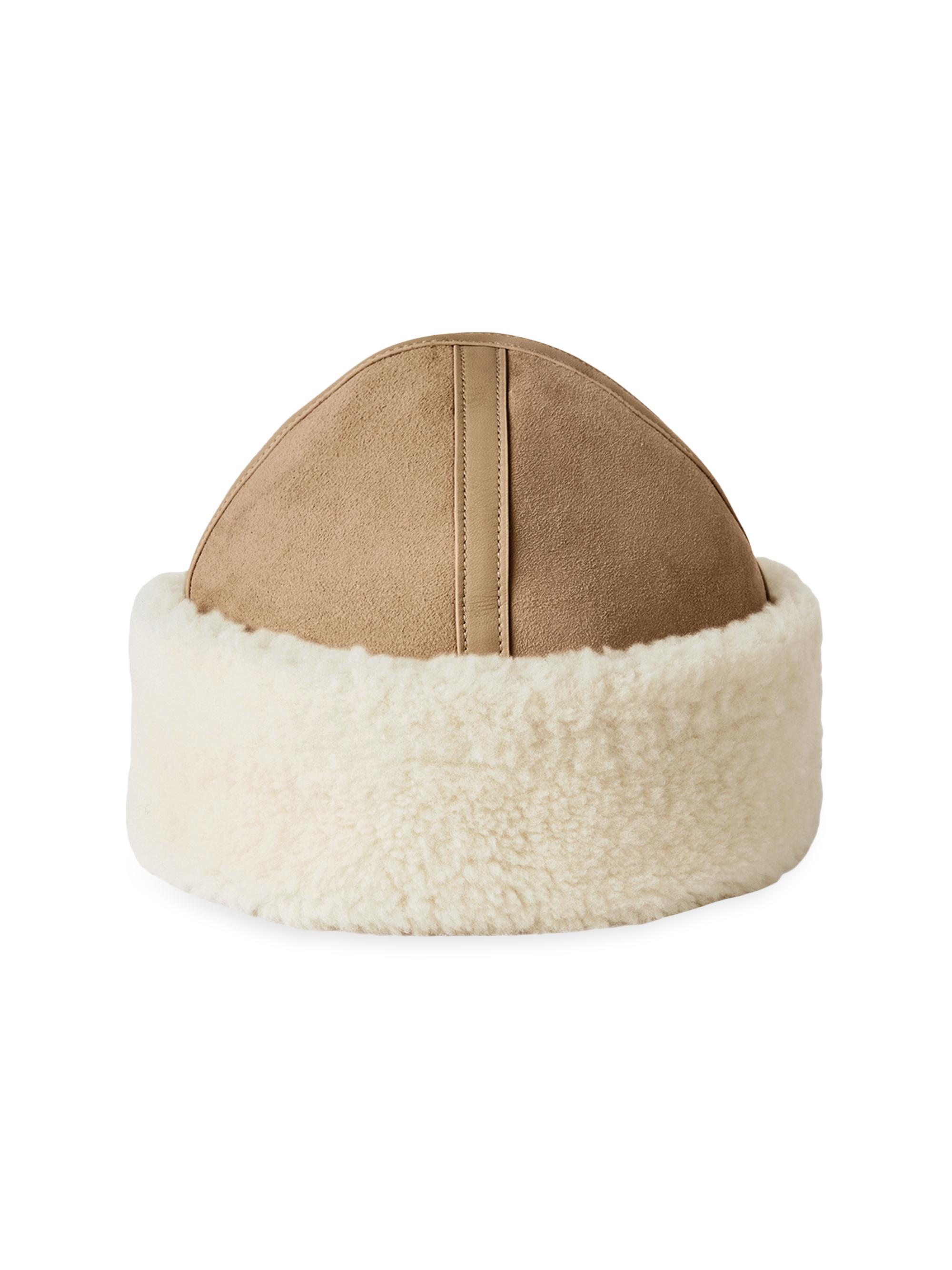 Toteme Women's Shearling Winter Hat - Biscuit