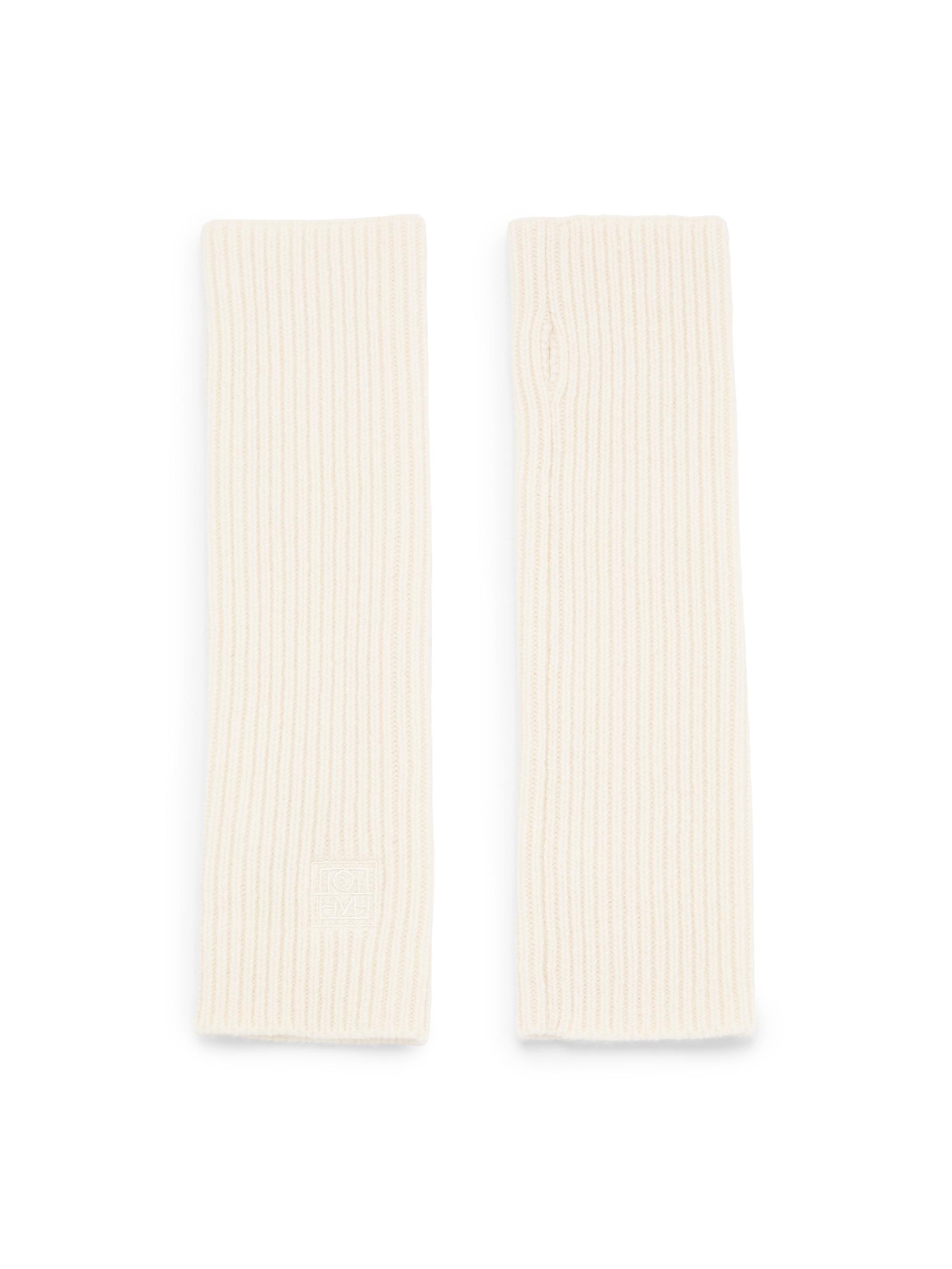 Toteme Women's Fingerless Wool & Cashmere Gloves - Charcoal Melange