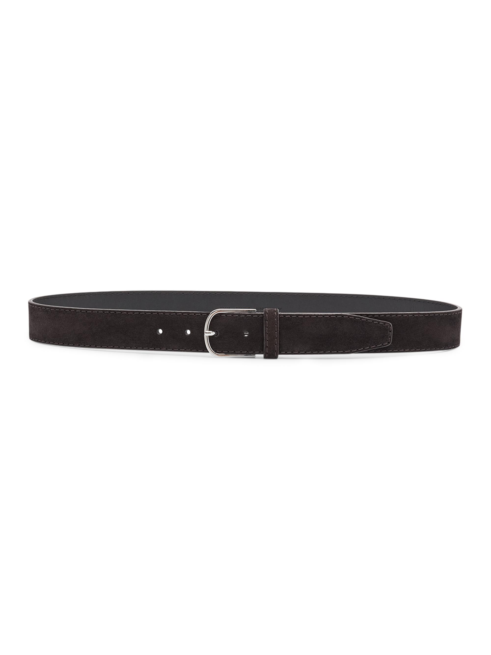 Toteme Women's Wide Suede Trouser Belt - Espresso