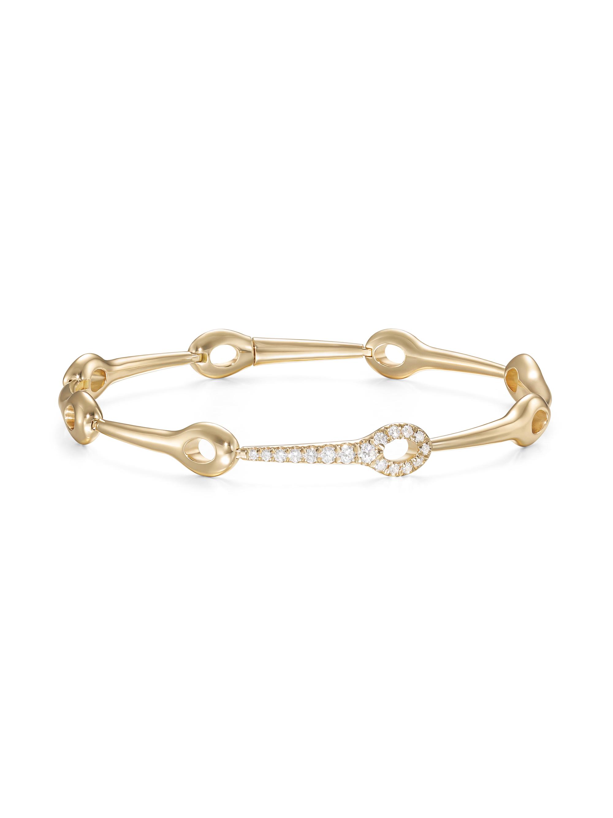 Melissa Kaye Women's Lola 18K Yellow Gold & 0.24 TCW Diamond Needle Linked Bracelet - Yellow Gold