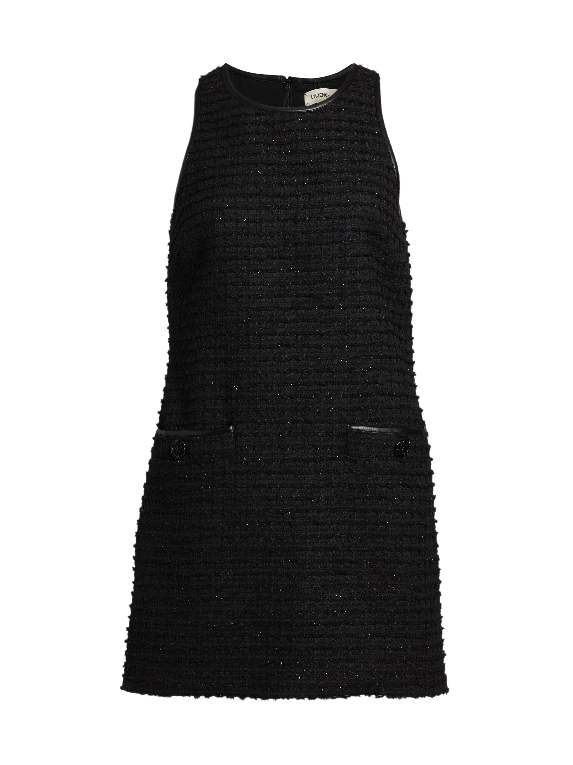 L’aubeblanc Tweed Wrap Dress Black L'aubeblanc Tweed Wrap Dress Black L'AGENCE Florian Tweed Shift