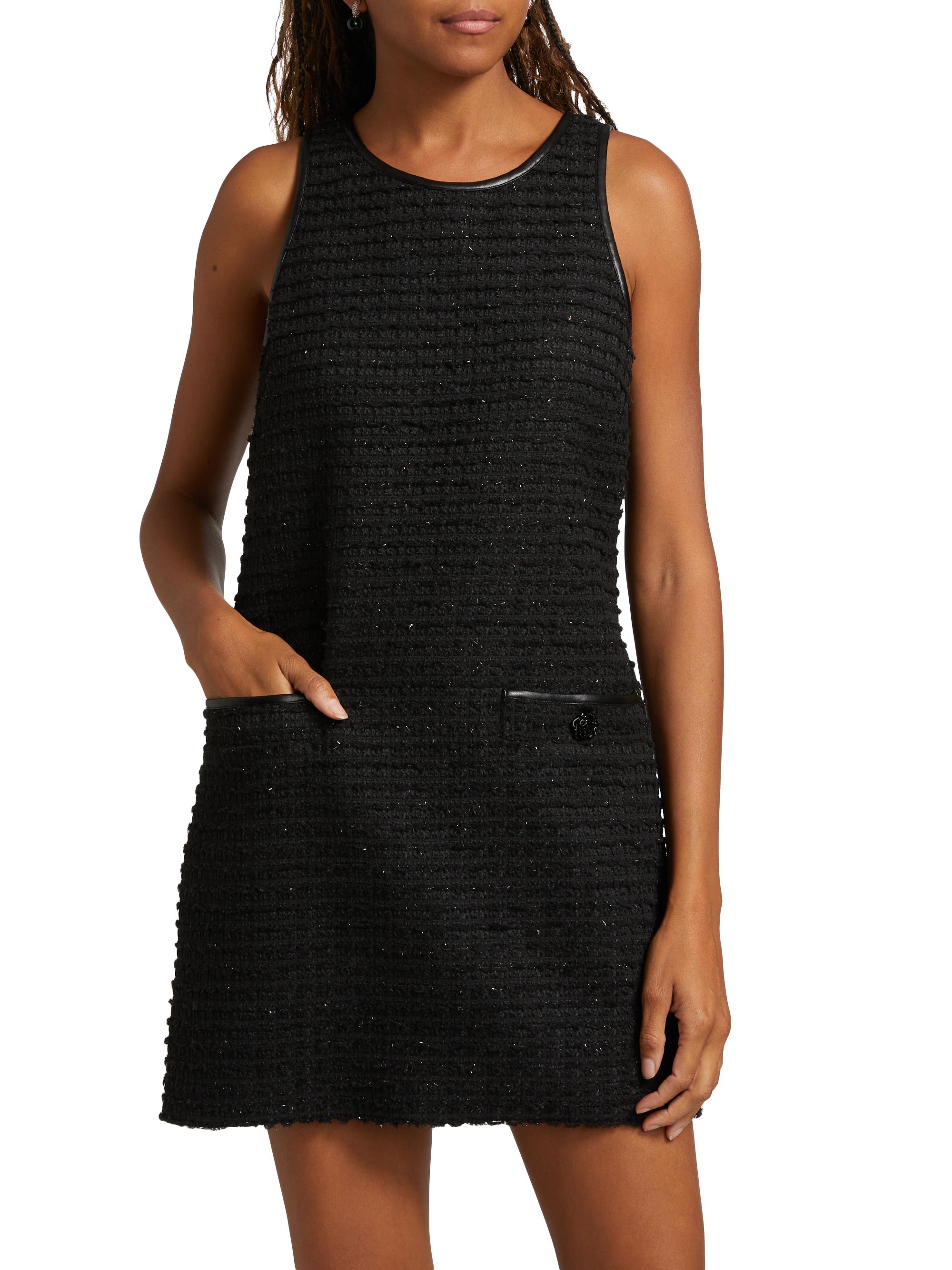 L'AGENCE Florian Tweed Shift Midi-Dress | Saks Fifth Avenue