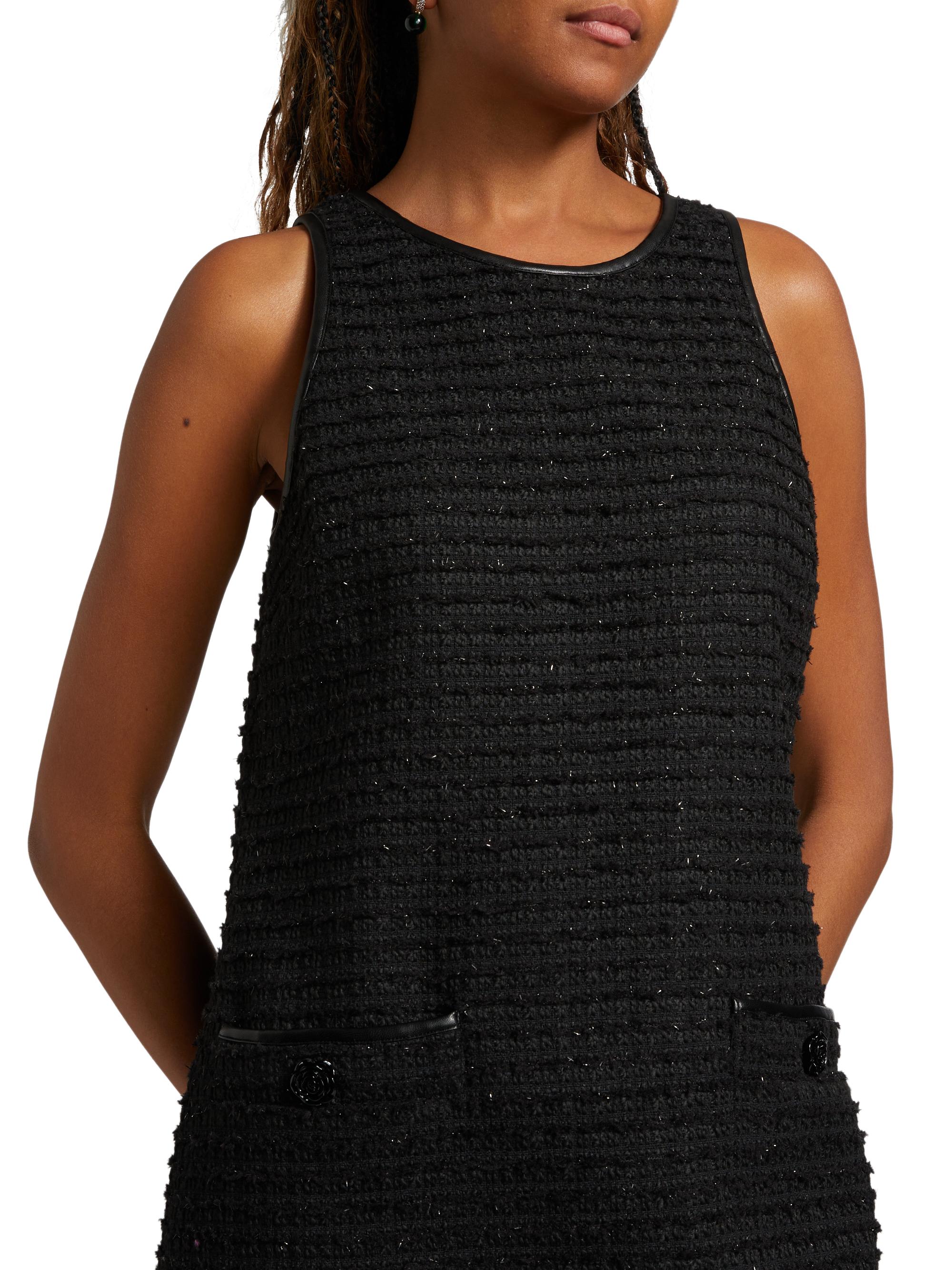 L'AGENCE Florian Tweed Shift Midi-Dress | Saks Fifth Avenue