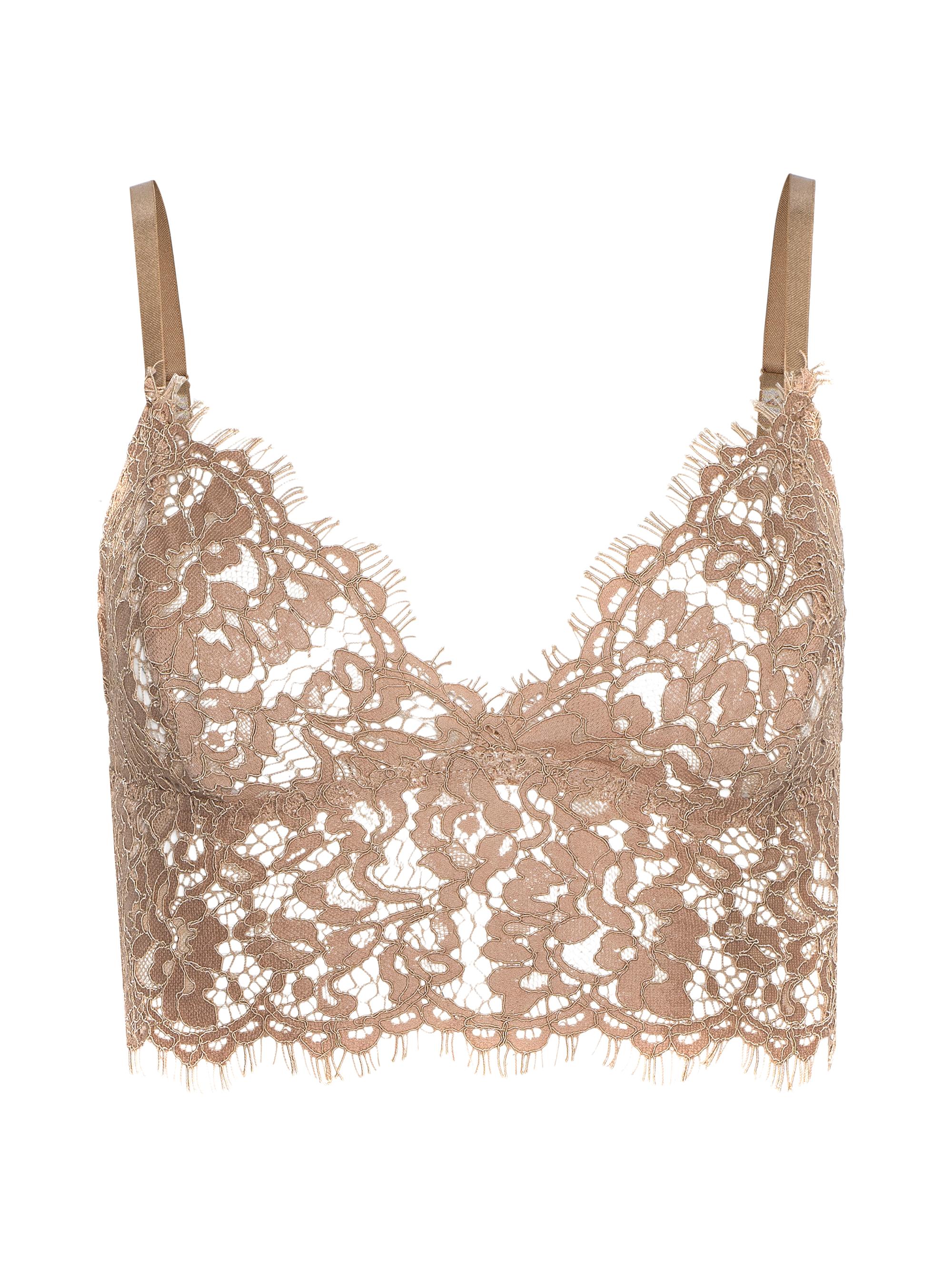 L'AGENCE Women's Aislin Lace Bralette Top - Cappuccino