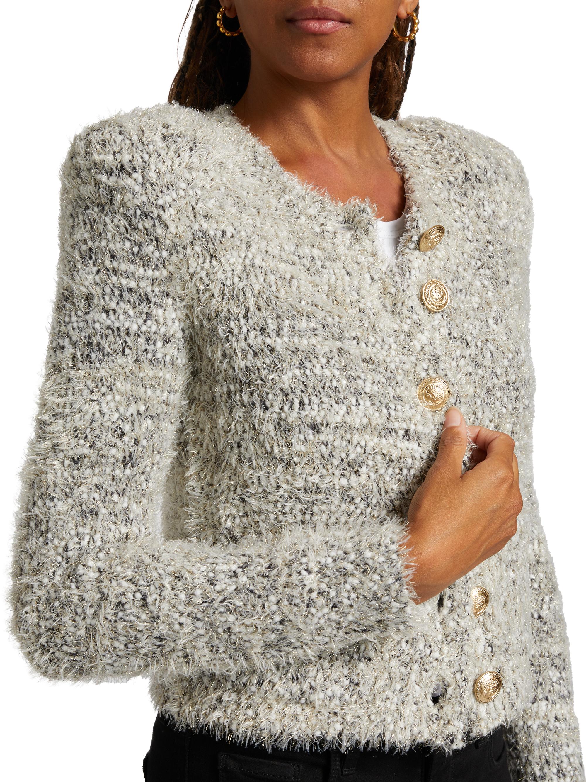 新品【AMERIVINTAG】TWEEDFRINGEKNITCARDIGAN 525 America Talia: Argyle Knit Cardigan