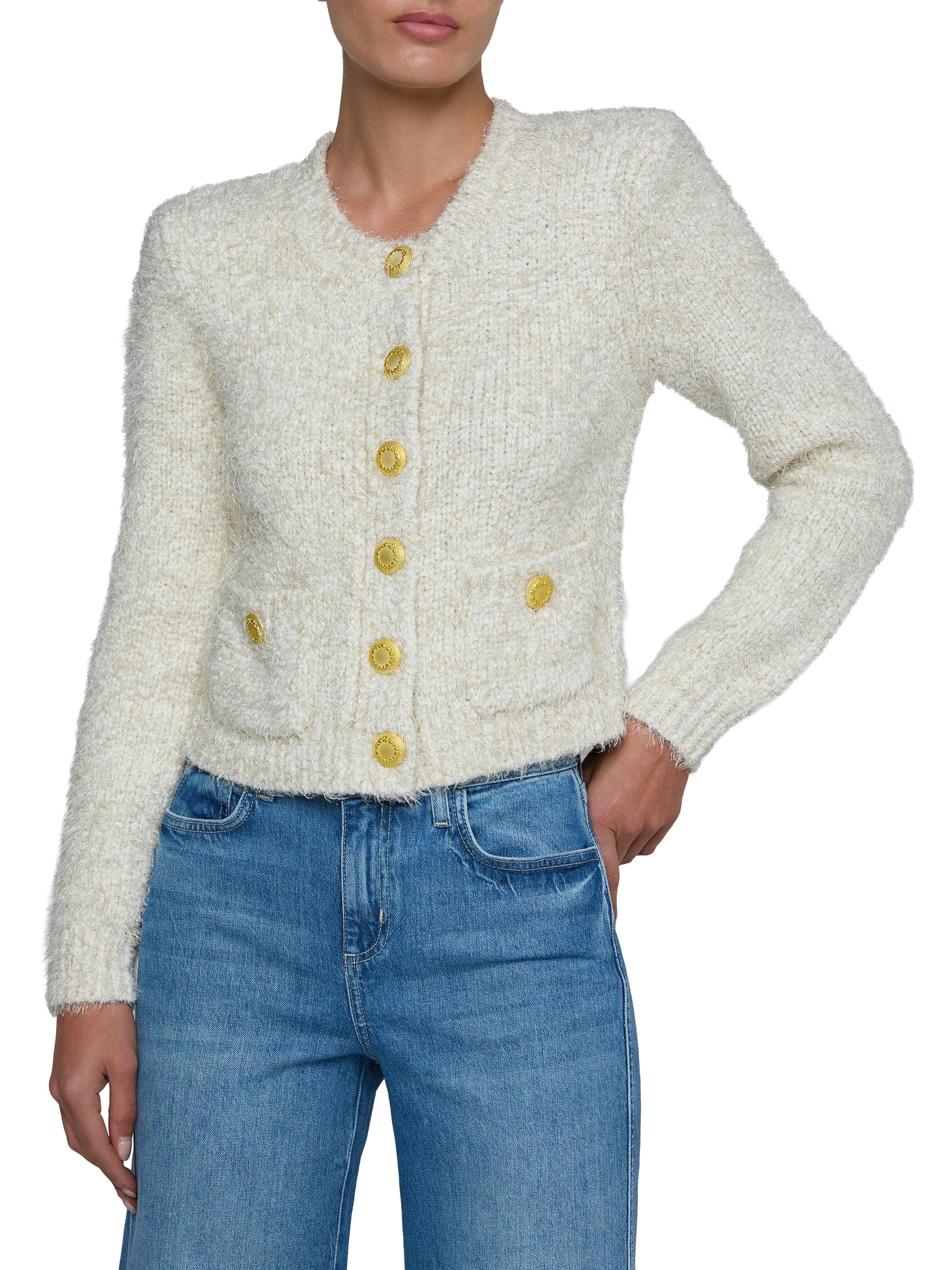 L'AGENCE Una Tweed Knit Cardigan | Saks Fifth Avenue