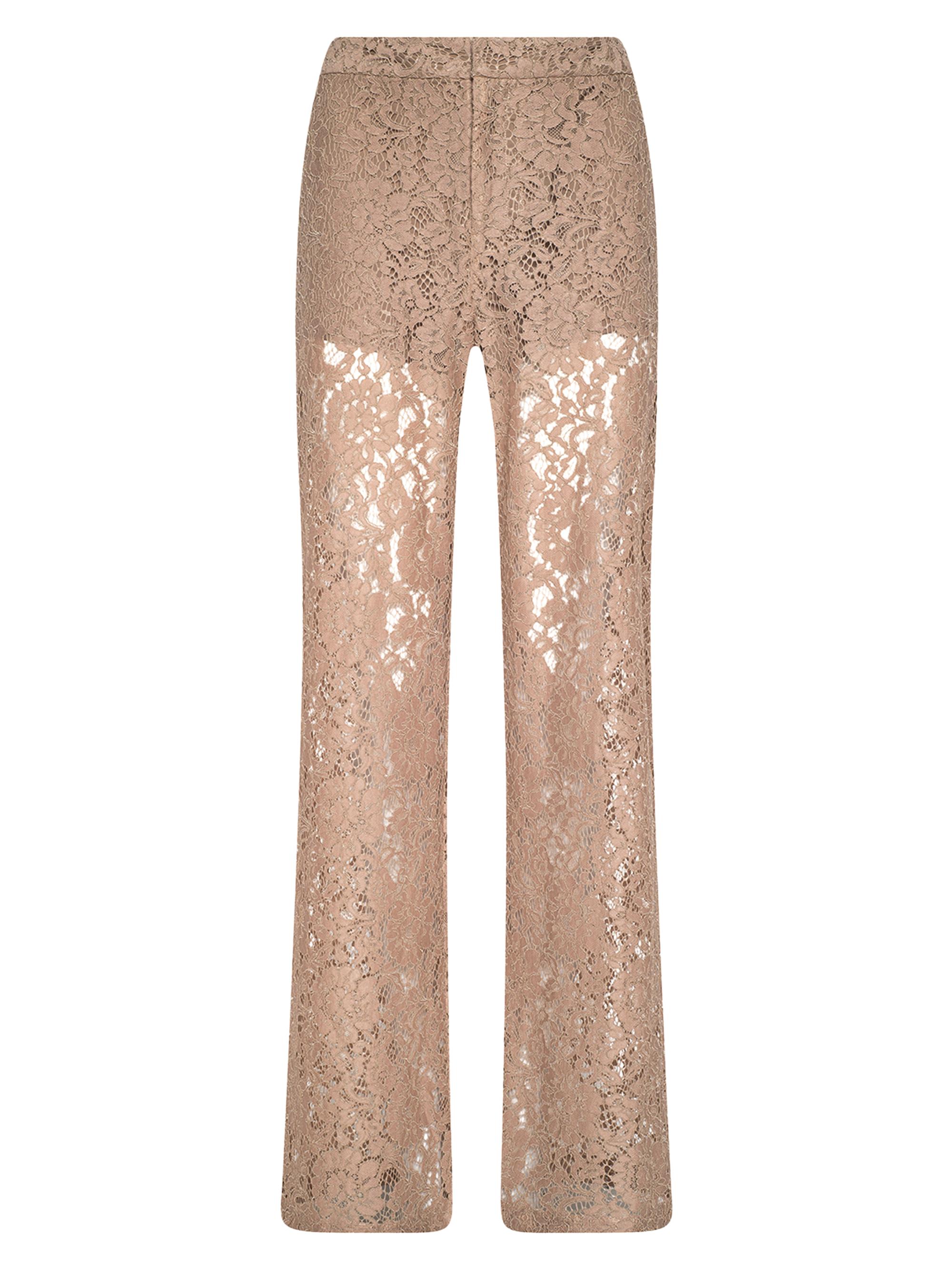 L'AGENCE Women's Livvy Lace Trousers - Cappuccino