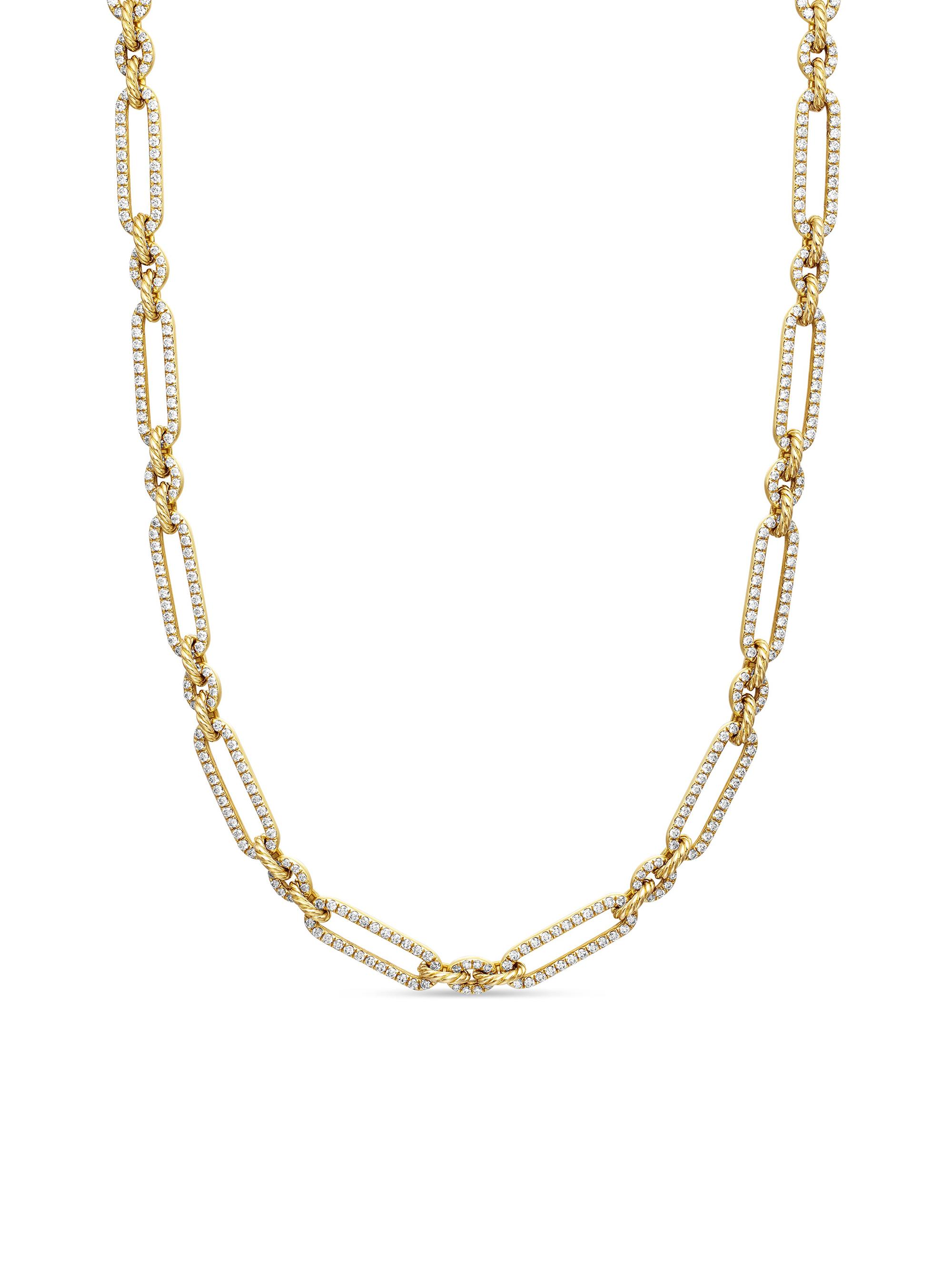 David Yurman Women's Lexington Chain Necklace in K Yellow Gold - Diamond