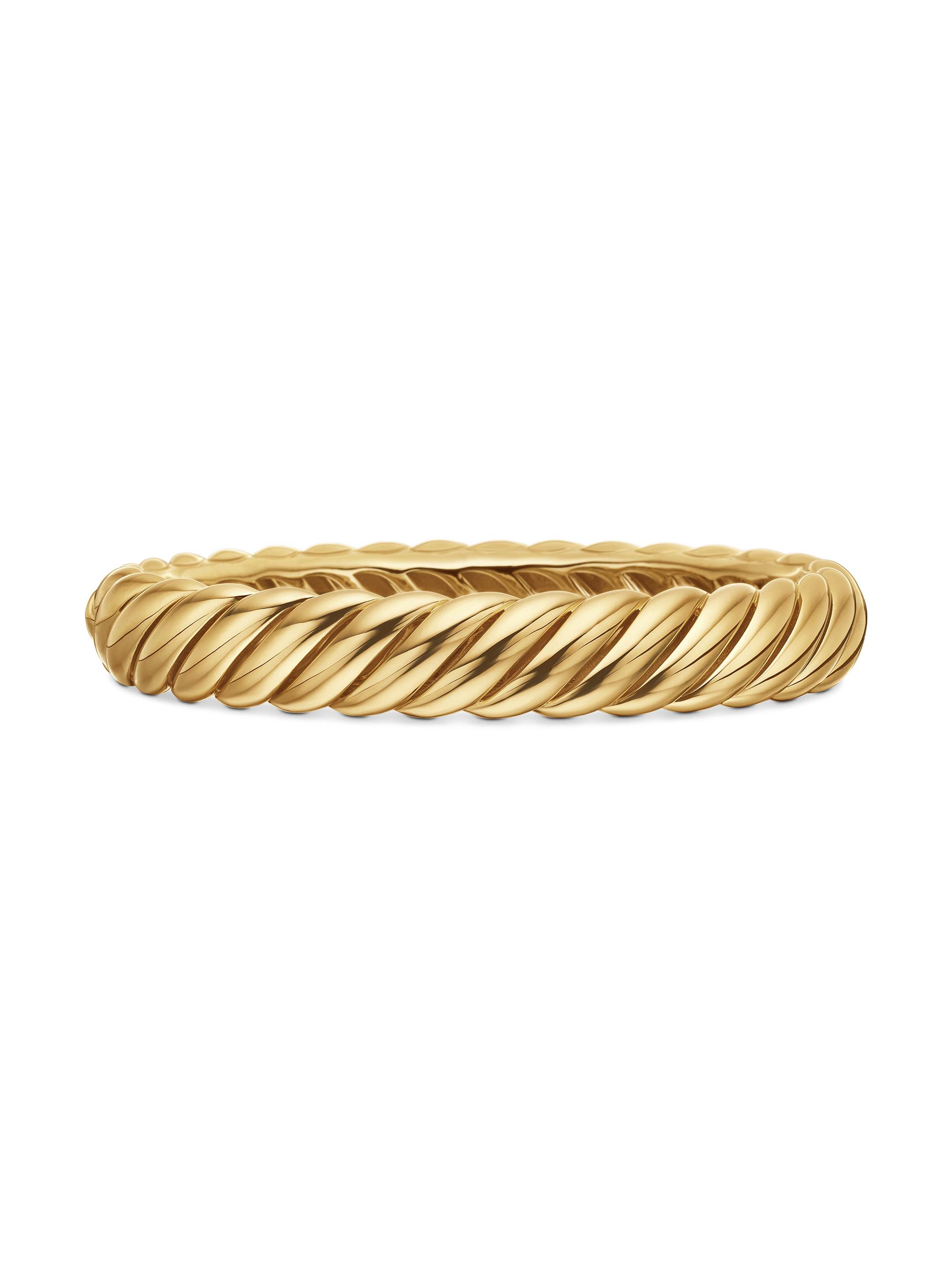 David Yurman Women's Sculpted Cable Bracelet in 18K Yellow Gold, 10MM - Gold