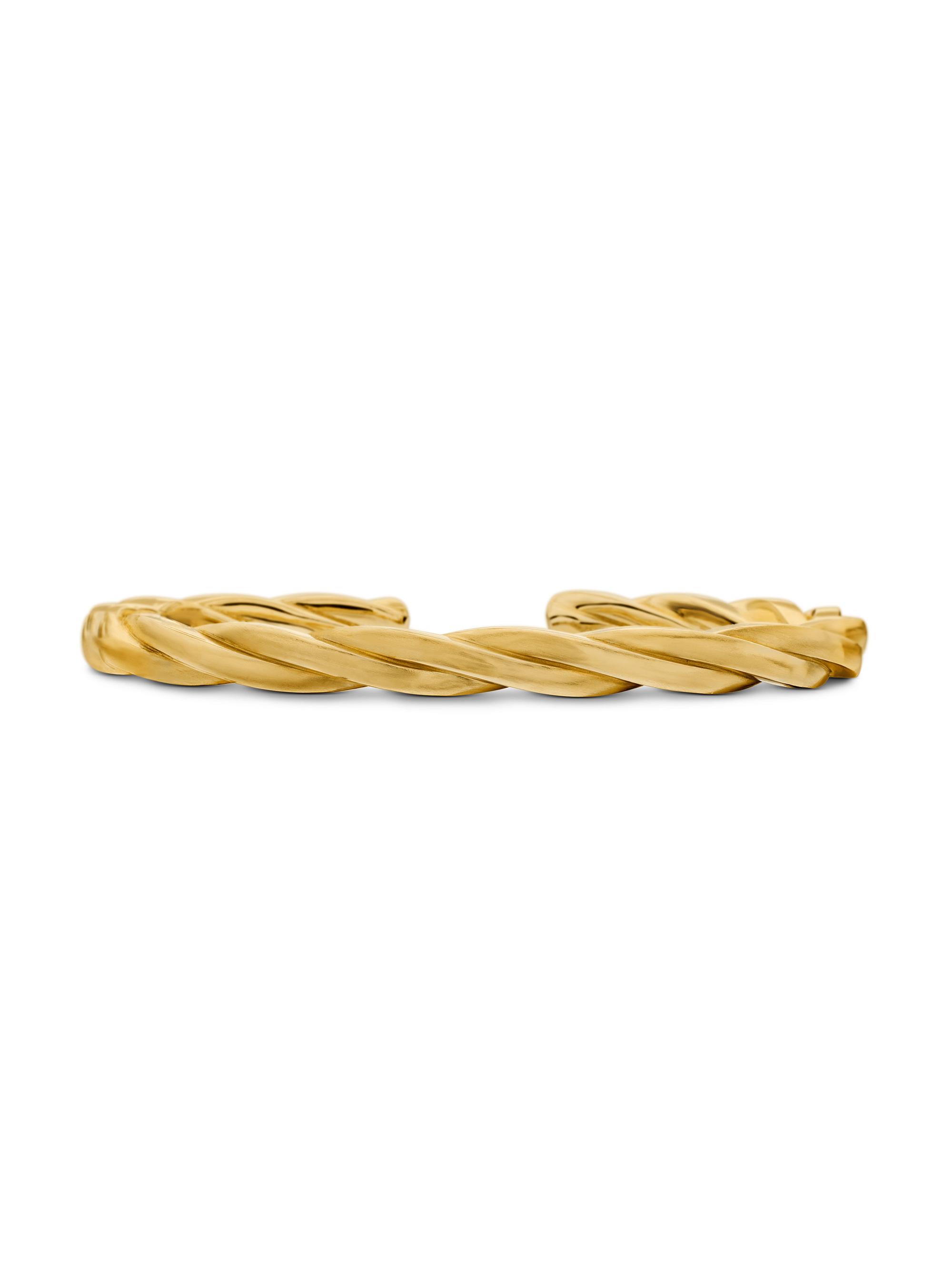 David Yurman Men's DY Helios Cuff Bracelet in 18K Yellow Gold, 6MM - Gold